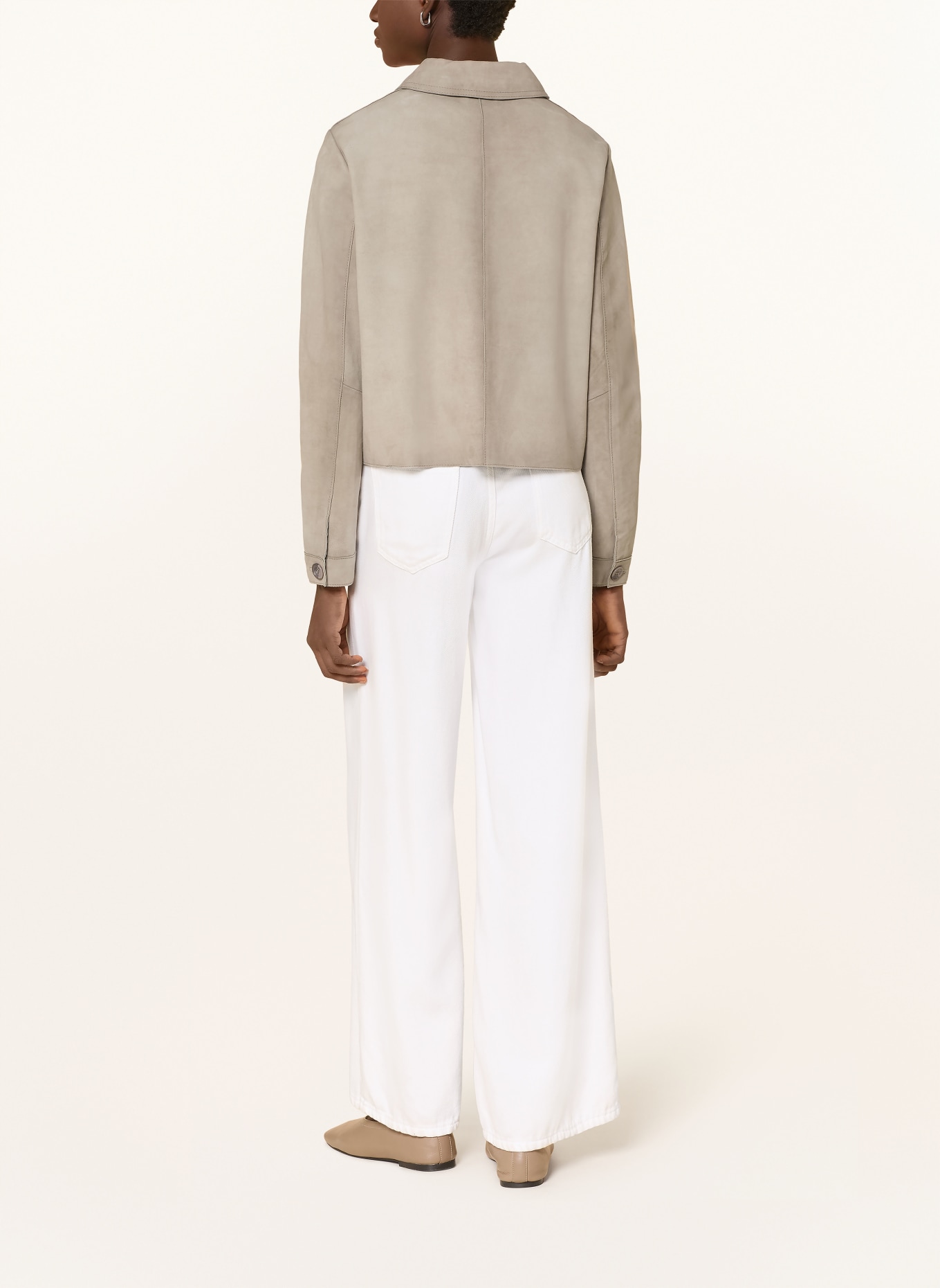 MILESTONE Lederjacke MSFELIPA: TAUPE