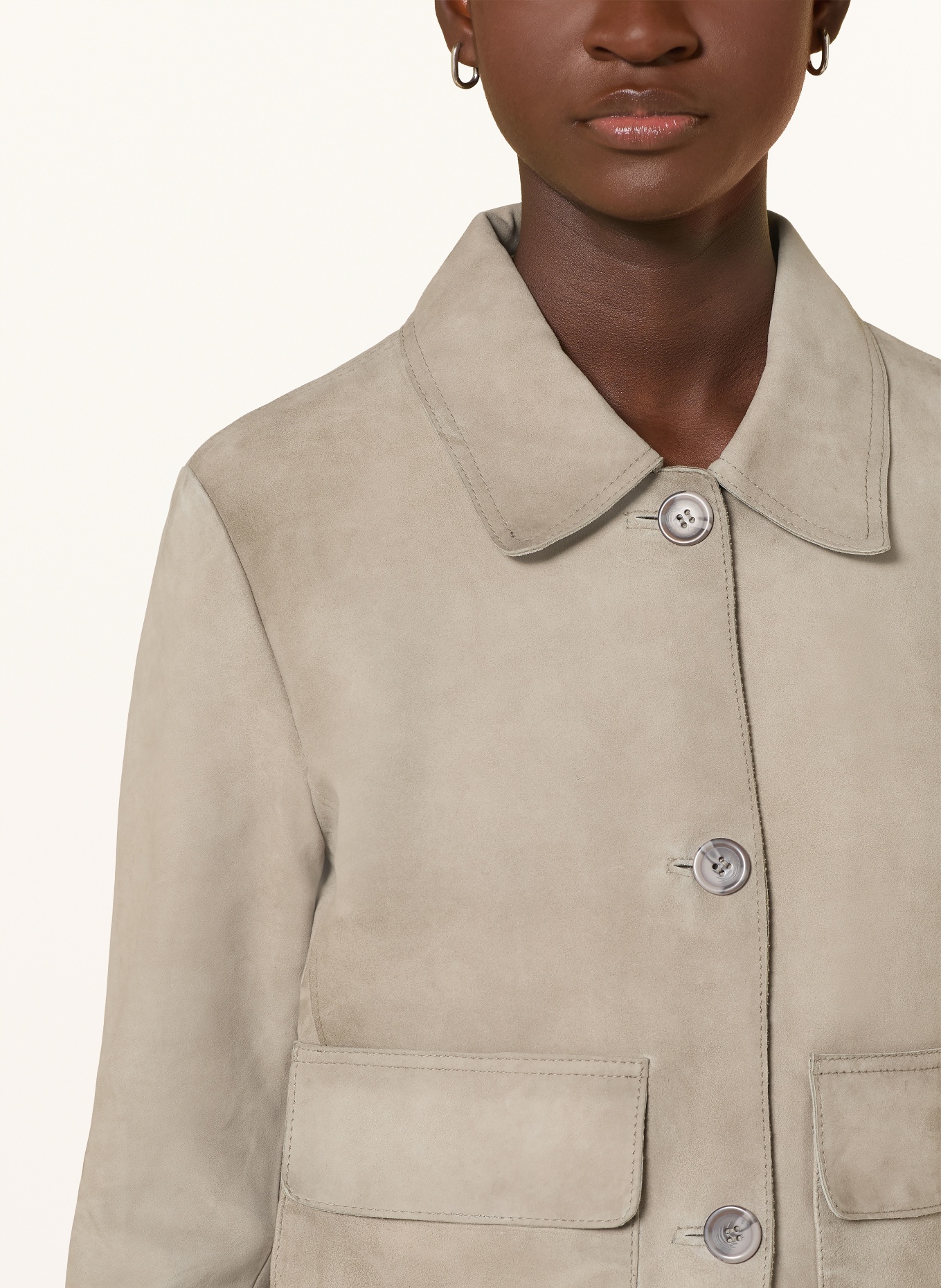 MILESTONE Lederjacke MSFELIPA: TAUPE