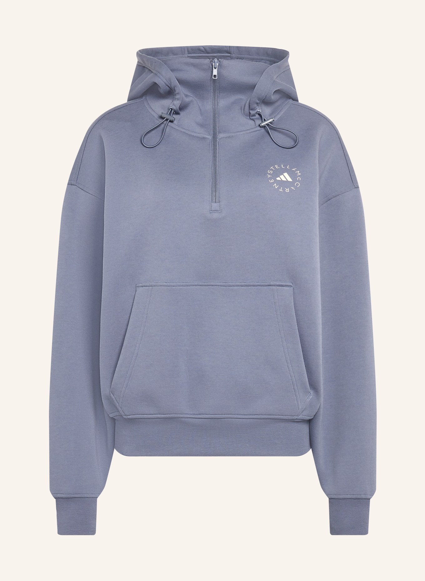 adidas by Stella McCartney Mikina s kapucí ADIDAS BY STELLA MCCARTNEY: ŠEDÁ