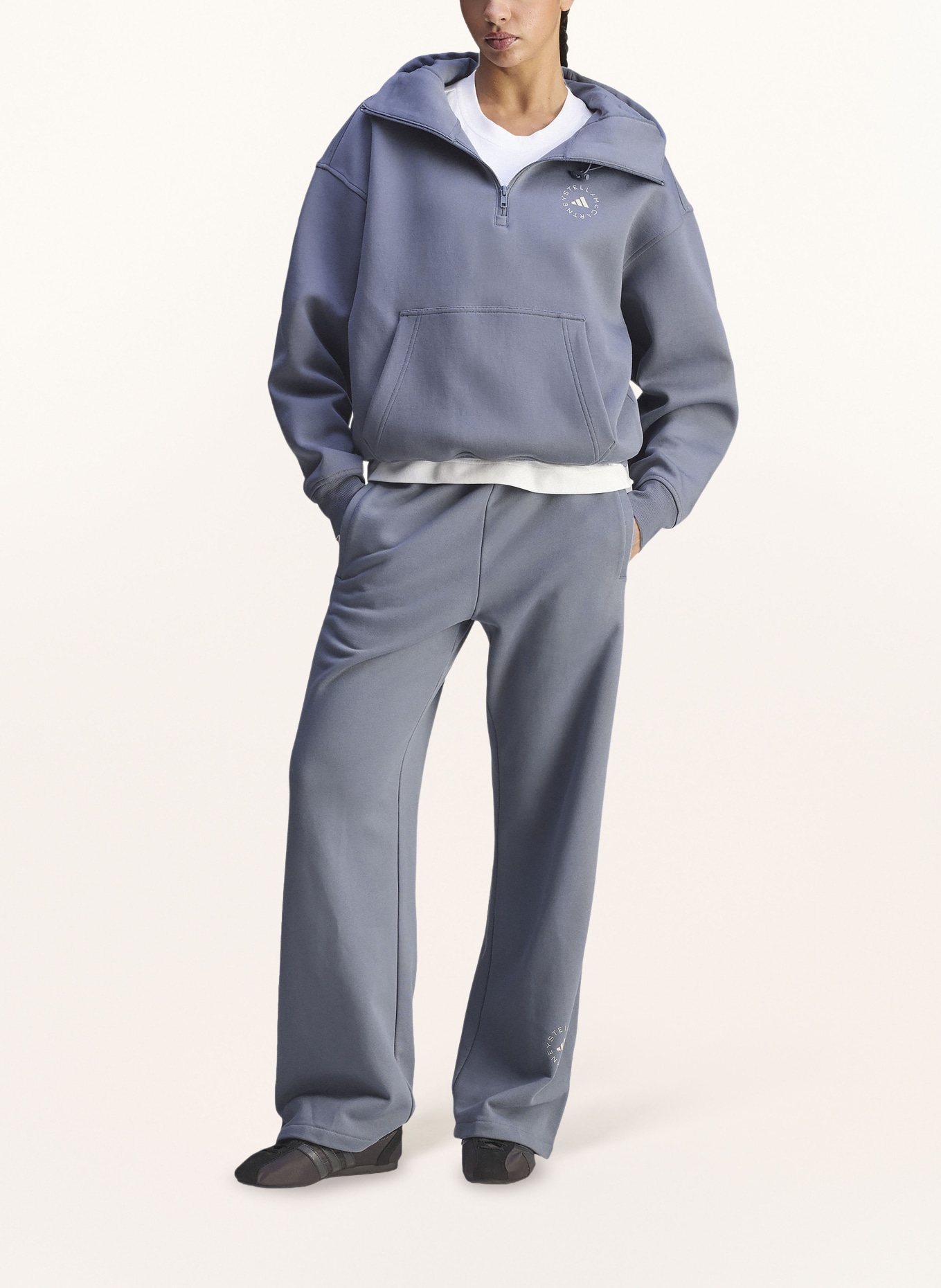 adidas by Stella McCartney Mikina s kapucí ADIDAS BY STELLA MCCARTNEY: ŠEDÁ