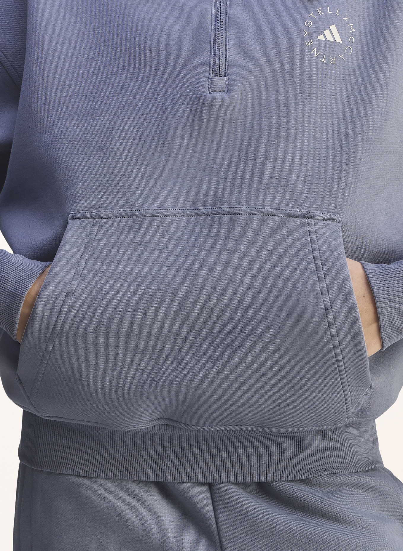 adidas by Stella McCartney Mikina s kapucí ADIDAS BY STELLA MCCARTNEY: ŠEDÁ