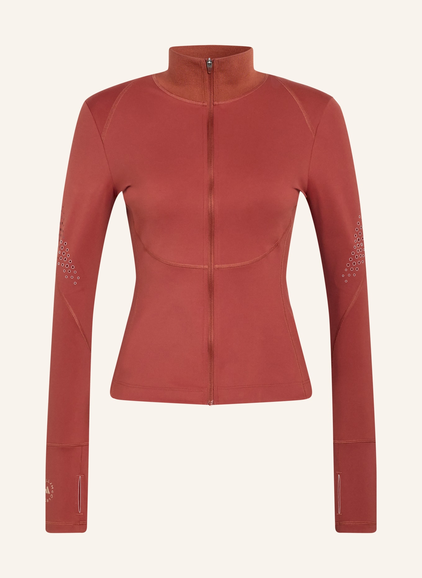 adidas by Stella McCartney Tréninková bunda ADIDAS BY STELLA MCCARTNEY: HNĚDÁ