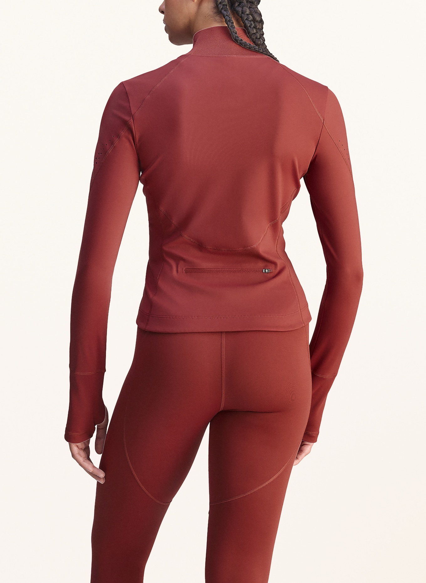 adidas by Stella McCartney Tréninková bunda ADIDAS BY STELLA MCCARTNEY: HNĚDÁ