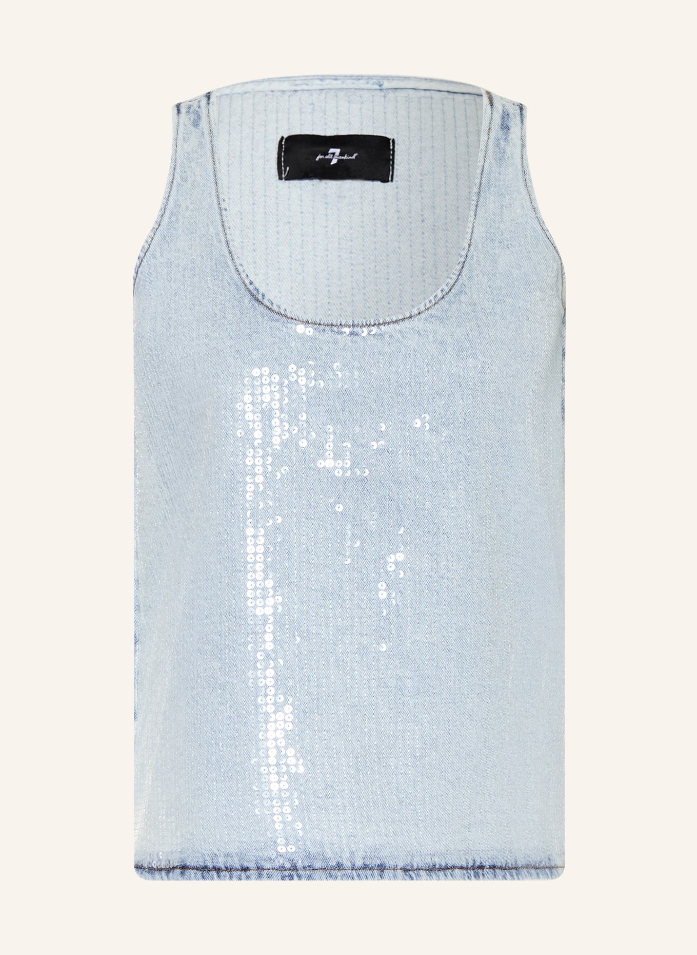 7 for all mankind Džínová sukně s flitry: TMAVĚ MODRÁ