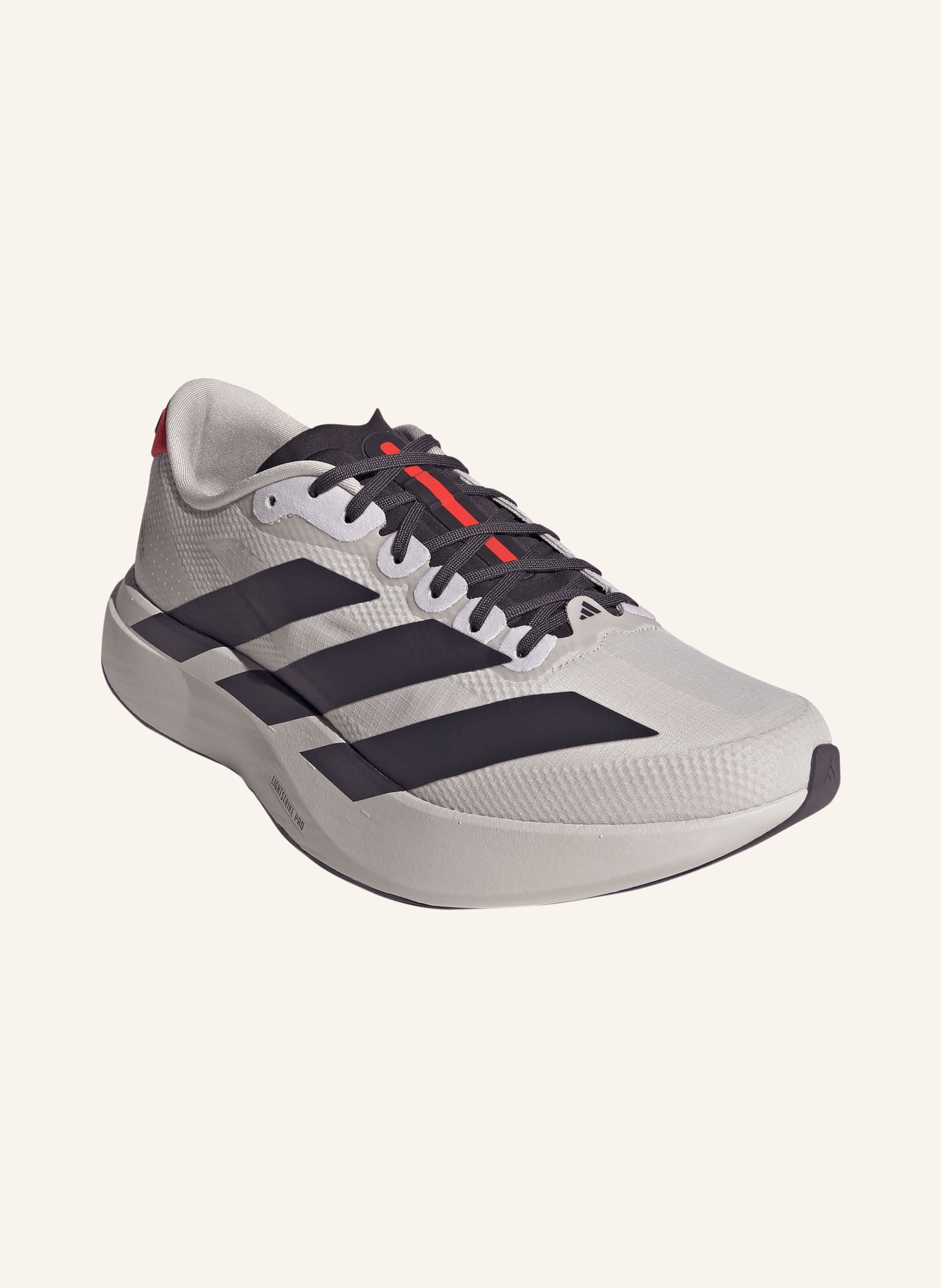 adidas Chaussures de course ADIZERO EVO SL: GRIS CLAIR / ROUGE CLAIR / NOIR