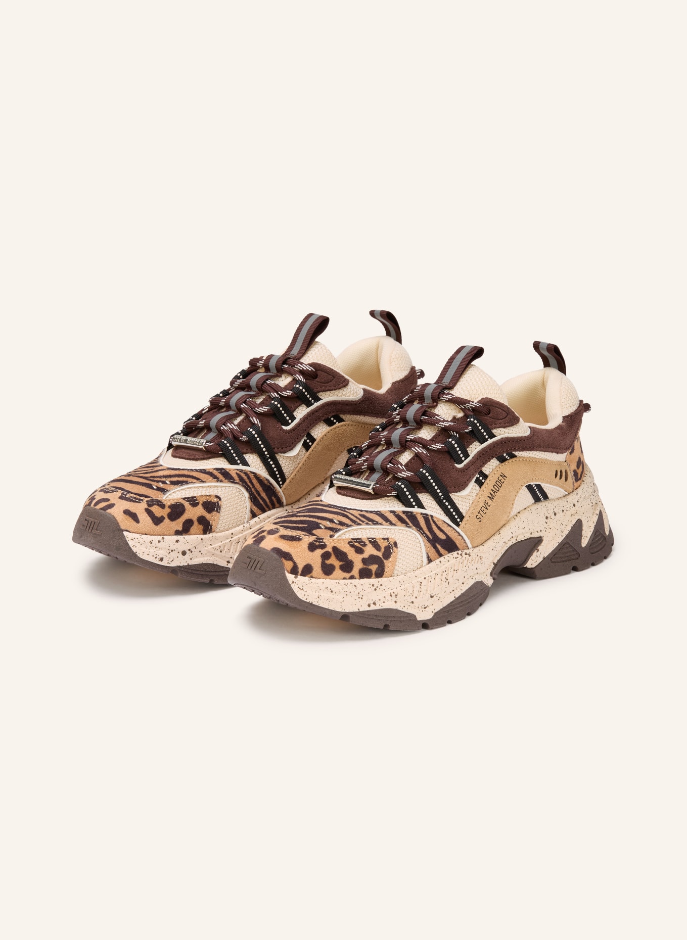 STEVE MADDEN ANIMATES sneakers: BROWN / CREAM / BLACK