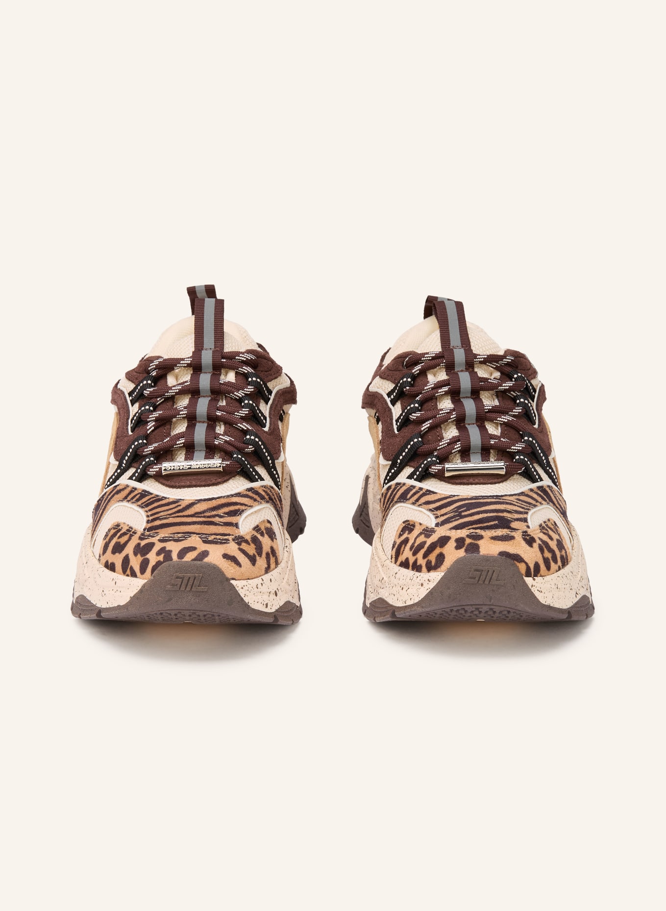 STEVE MADDEN ANIMATES sneakers: BROWN / CREAM / BLACK