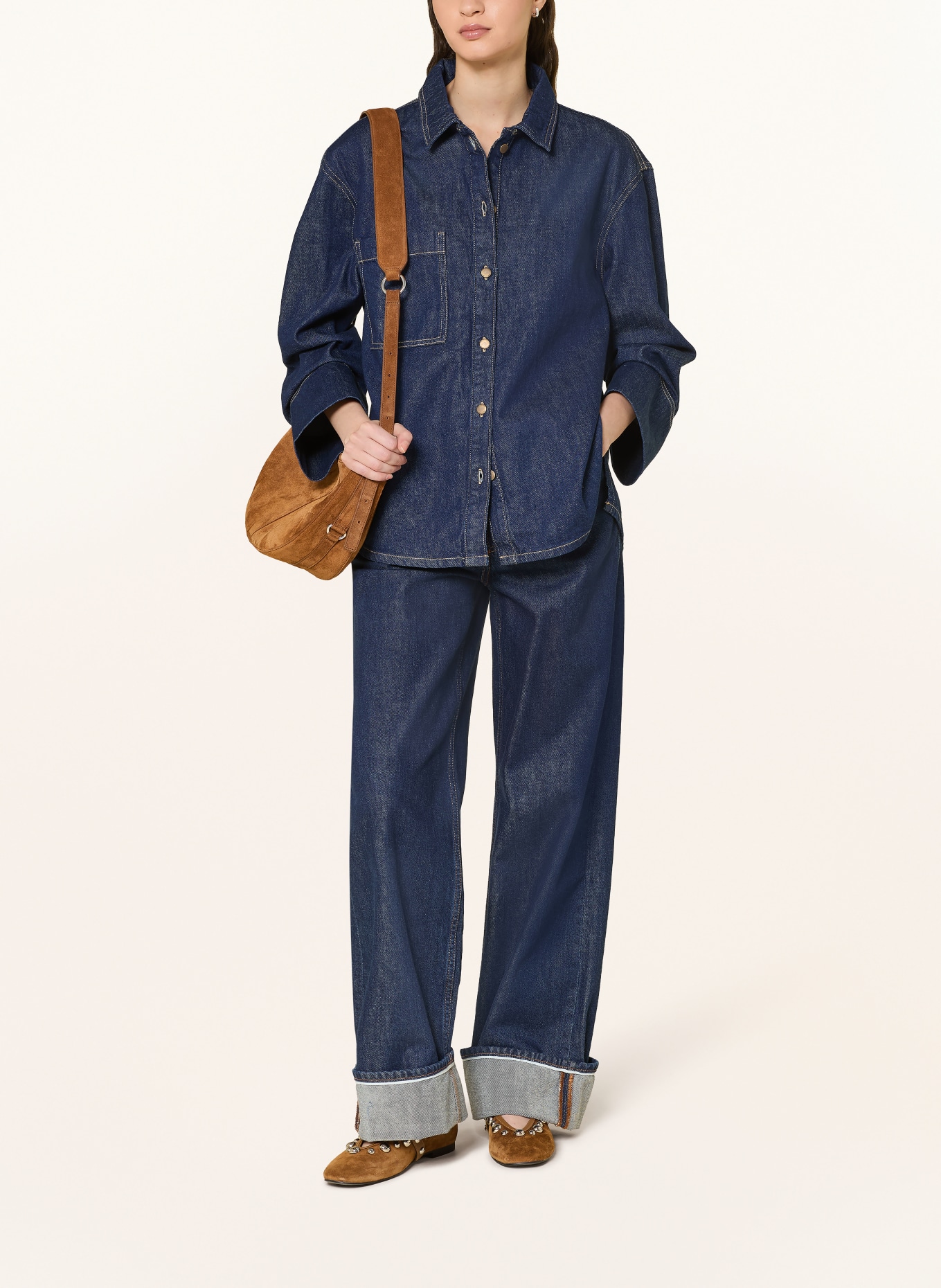 ONLY SADIE denim overshirt: DARK BLUE