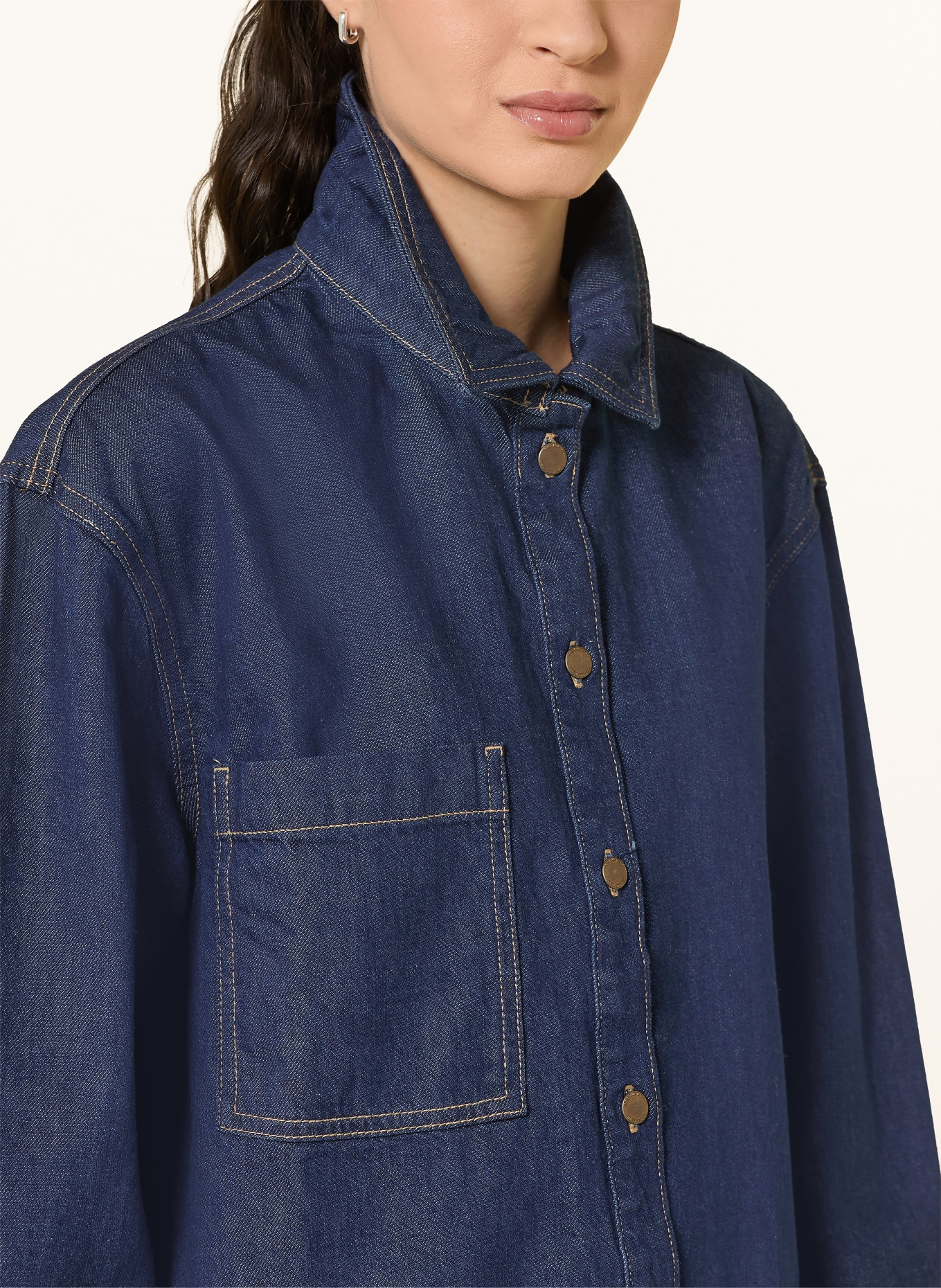 ONLY SADIE denim overshirt: DARK BLUE