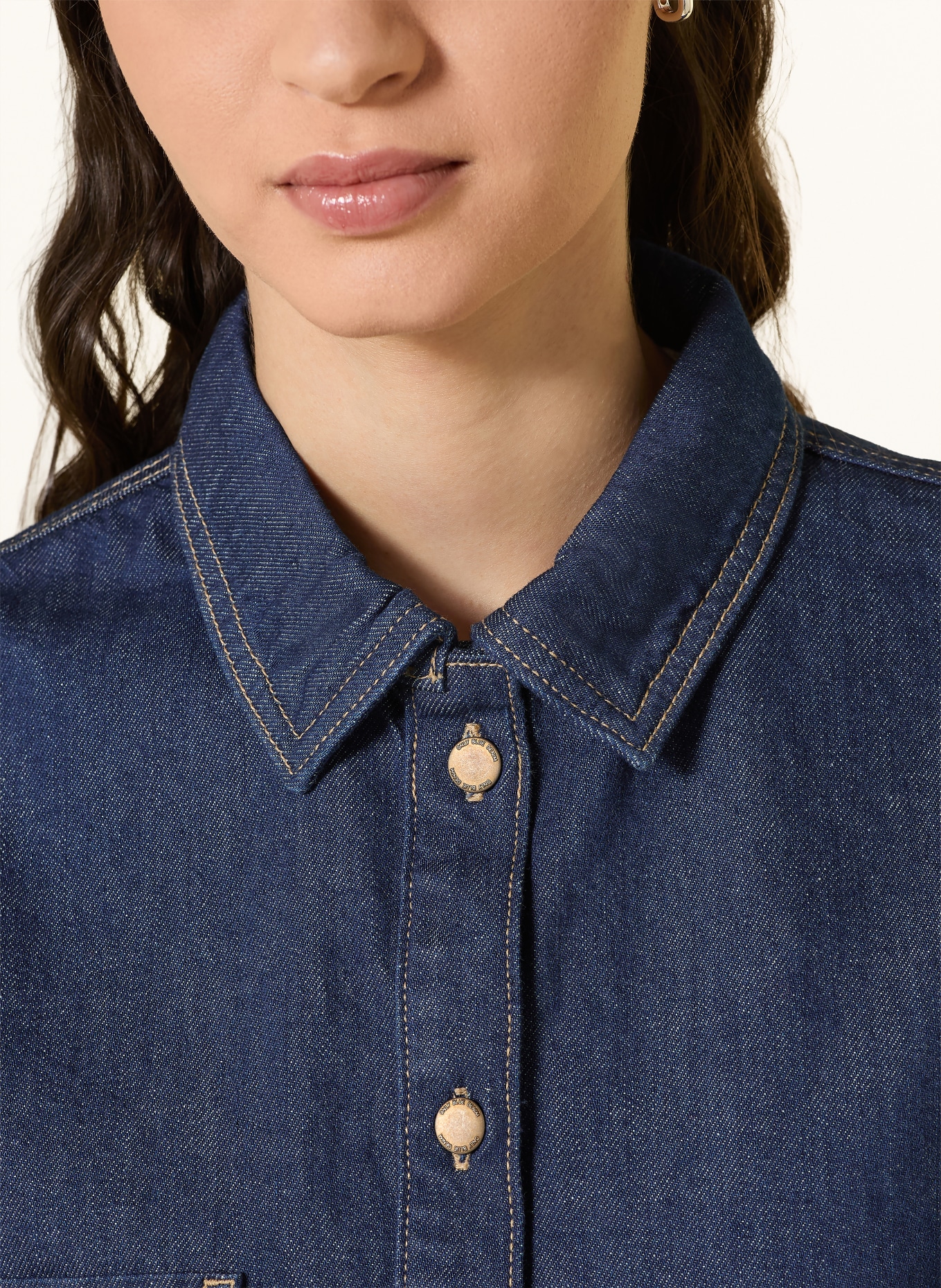 ONLY SADIE denim overshirt: DARK BLUE