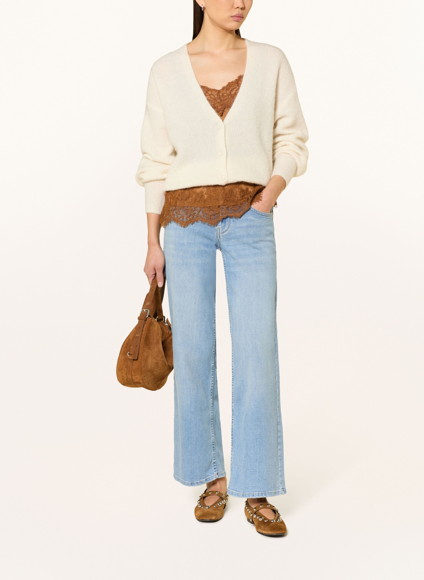 ONLY Wide Leg Jeans: Light Blue Denim/RG