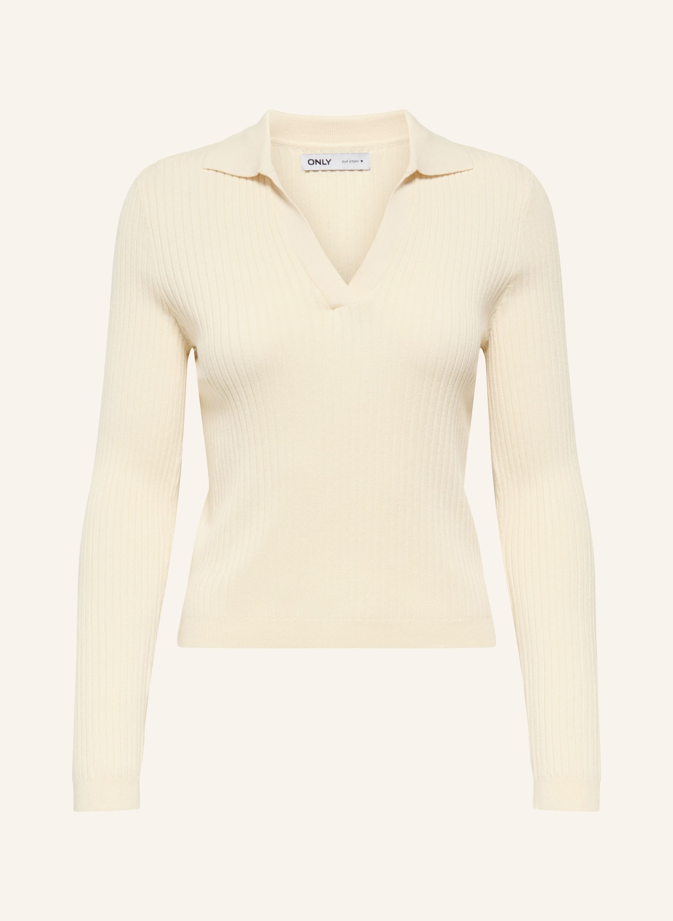 ONLY knitted polo shirt: BEIGE