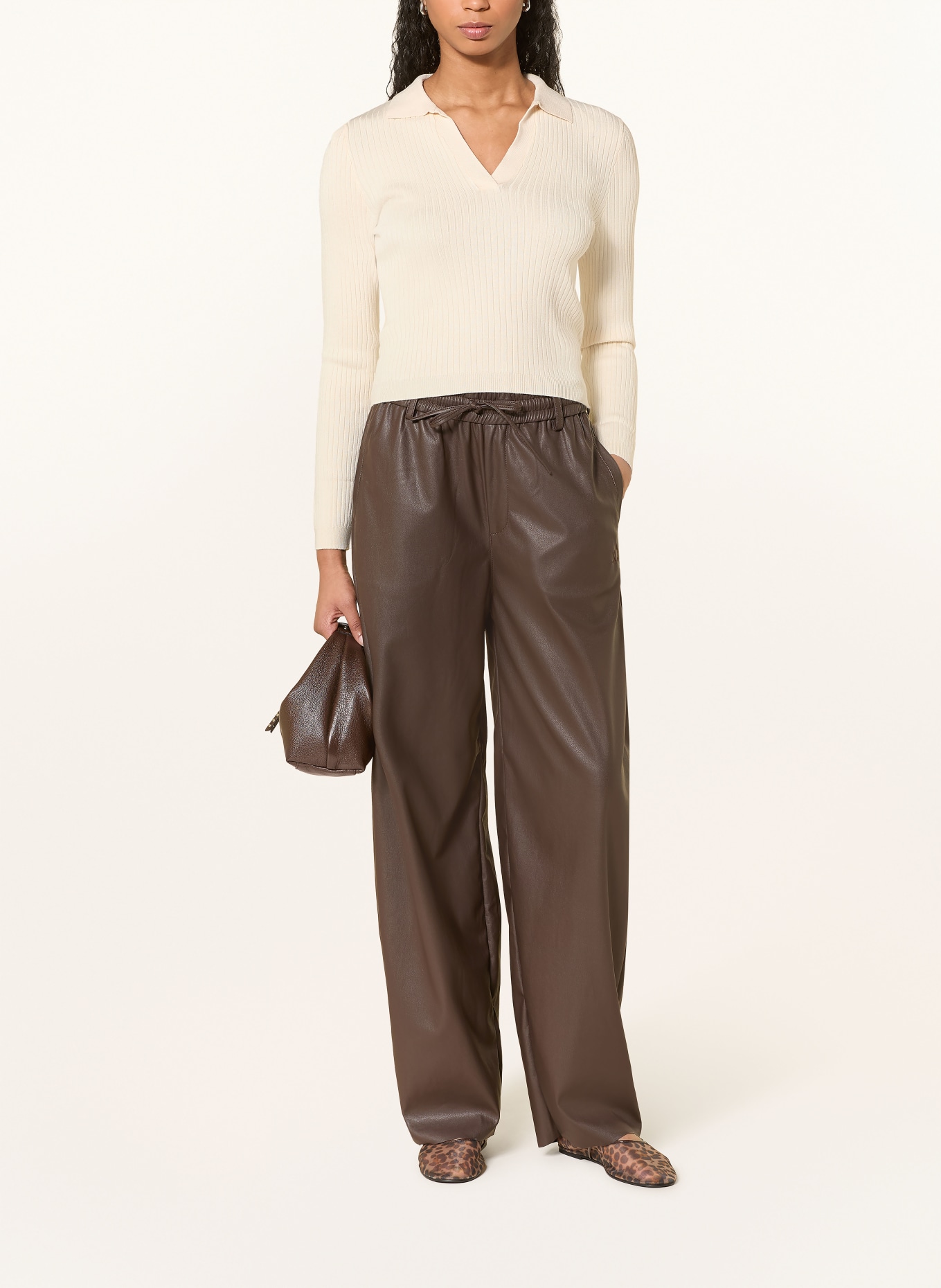 ONLY knitted polo shirt: BEIGE