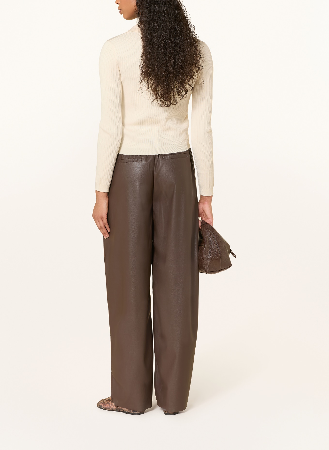 ONLY knitted polo shirt: BEIGE