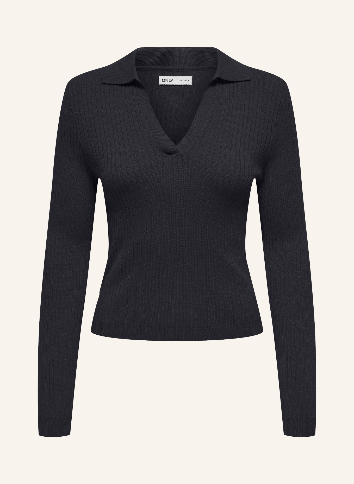 ONLY knitted polo shirt: DARK BLUE