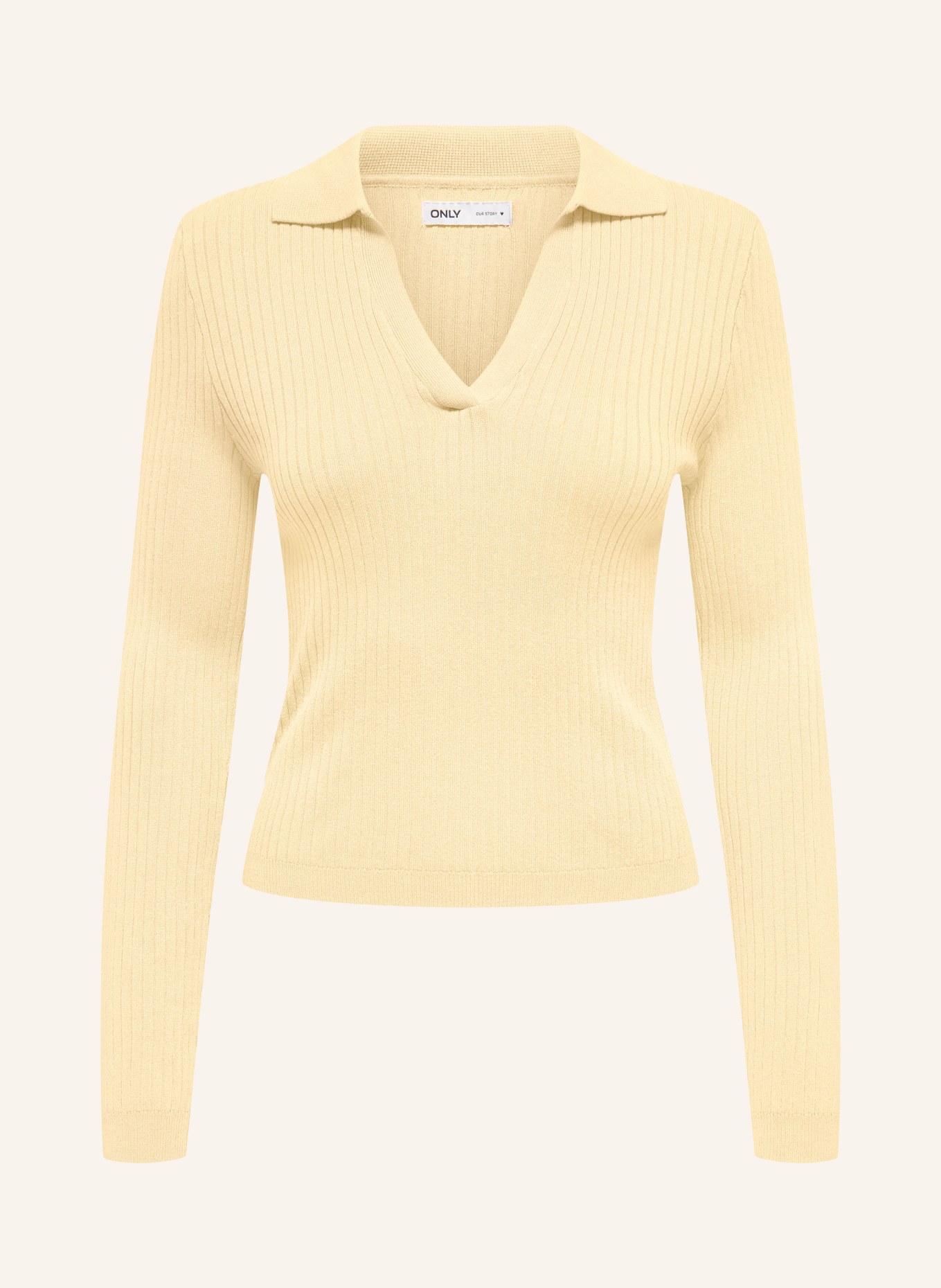 ONLY knitted polo shirt: YELLOW