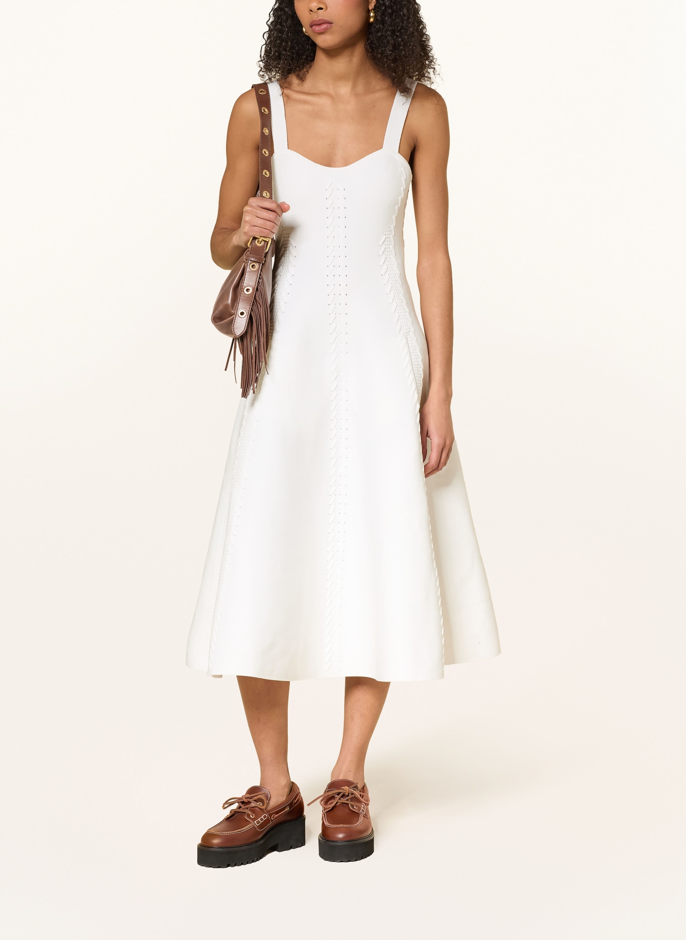 maje Strickkleid: WEISS