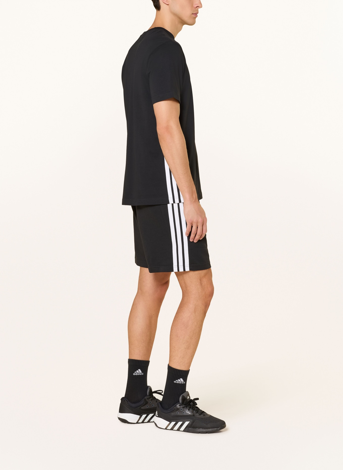 adidas Sweatshorts: SCHWARZ / WEISS