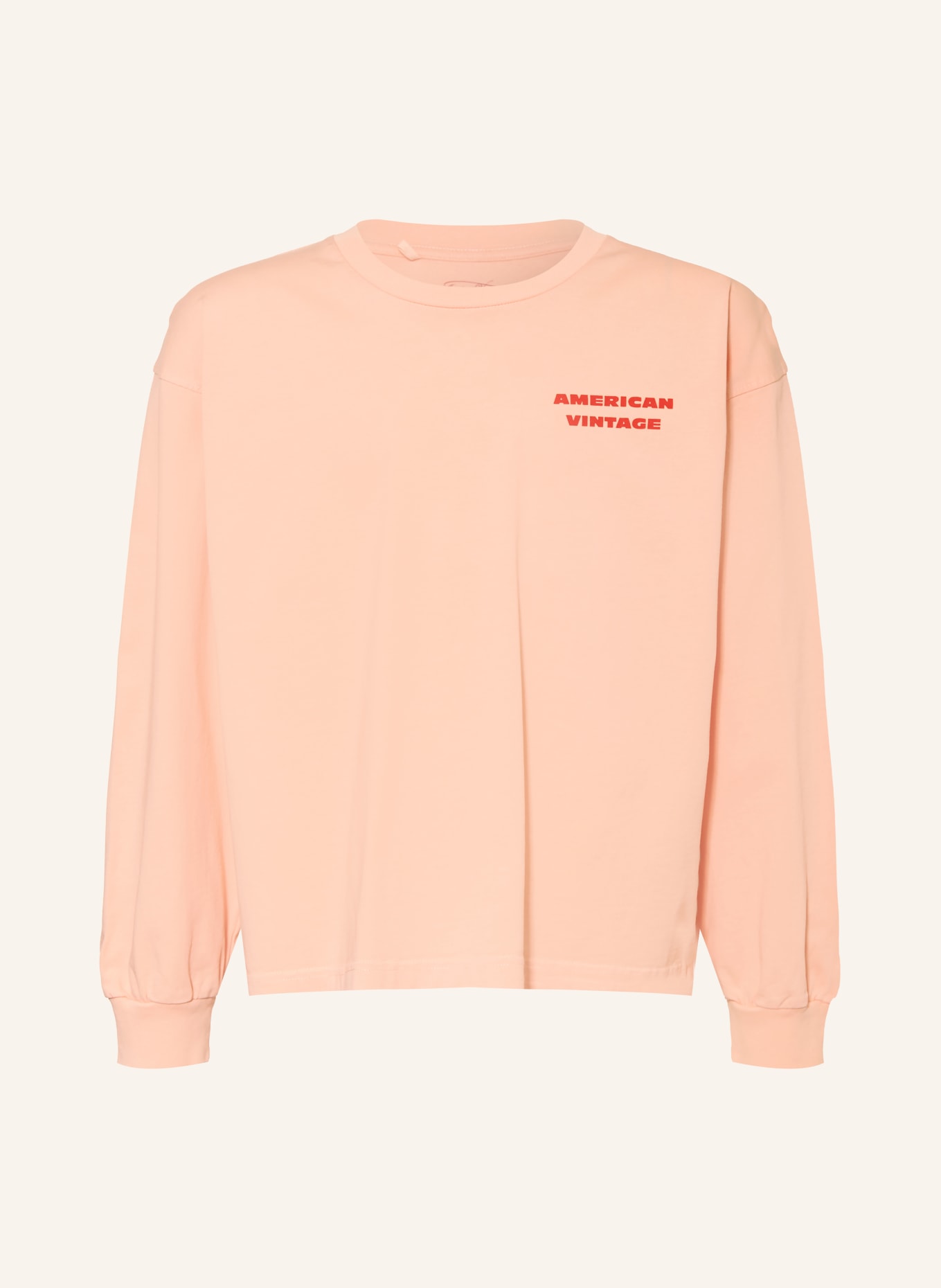 American Vintage Koszulka z długim rękawem: JASNOPOMARAŃCZOWY / CZERWONY / MIĘTOWY