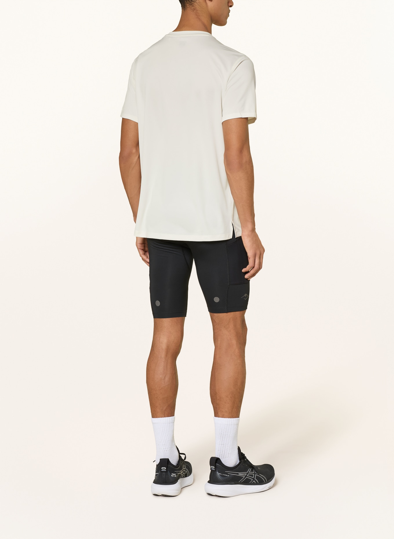 ASICS Laufshirt FUJITRAIL LOGO: CREME / HELLBLAU / DUNKELBLAU