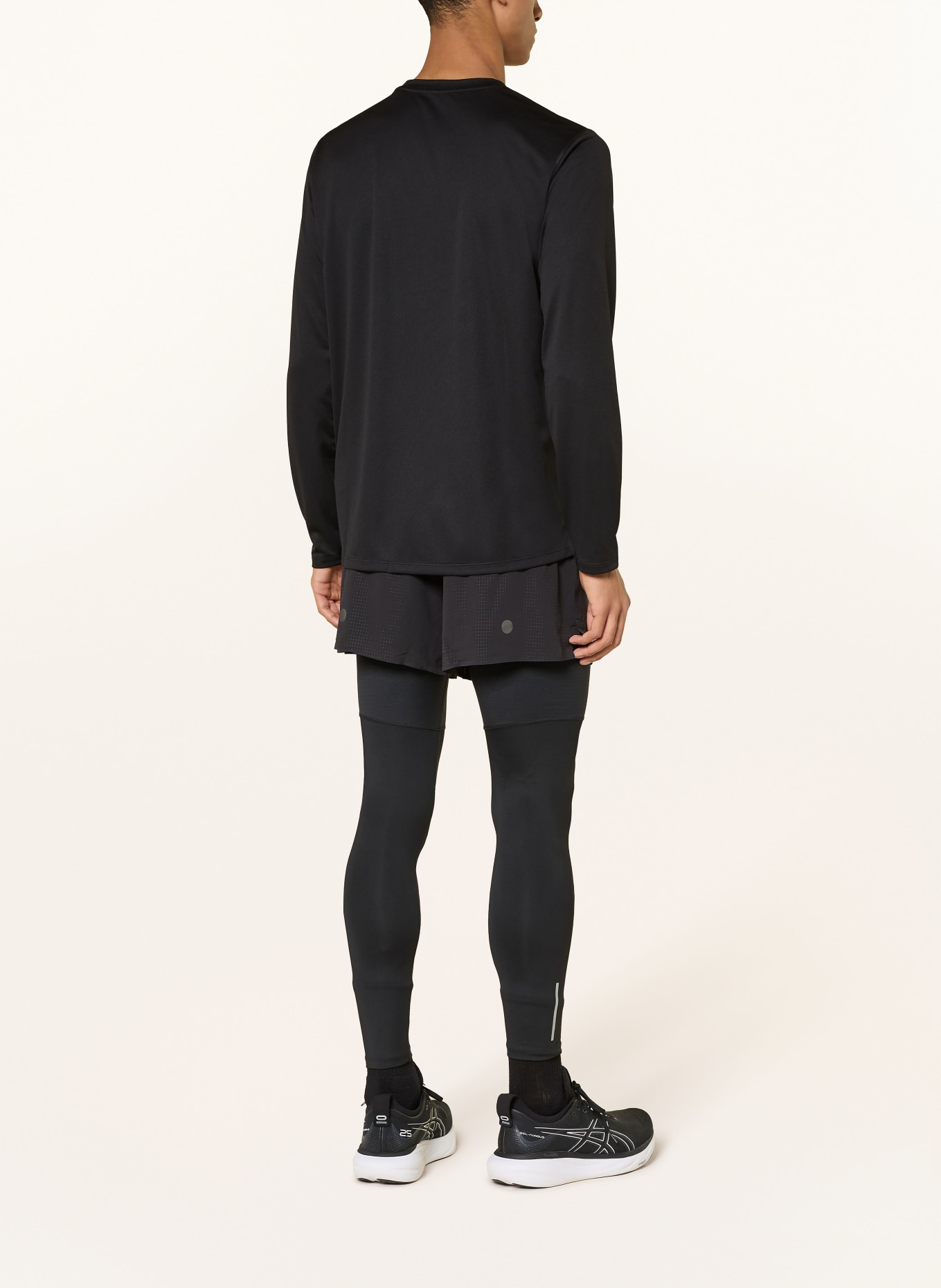 ASICS FUJITRAIL LOGO LS running shirt: BLACK
