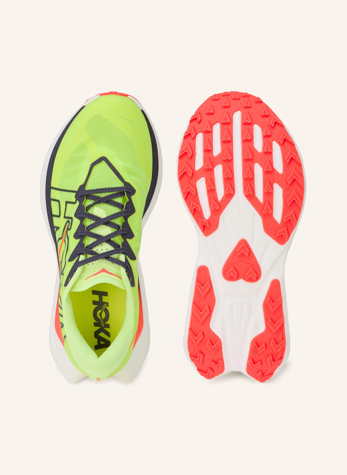 HOKA Boty pro trailový běh ROCKET X TRAIL: NEONOVĚ ŽLUTÁ / ČERNÁ