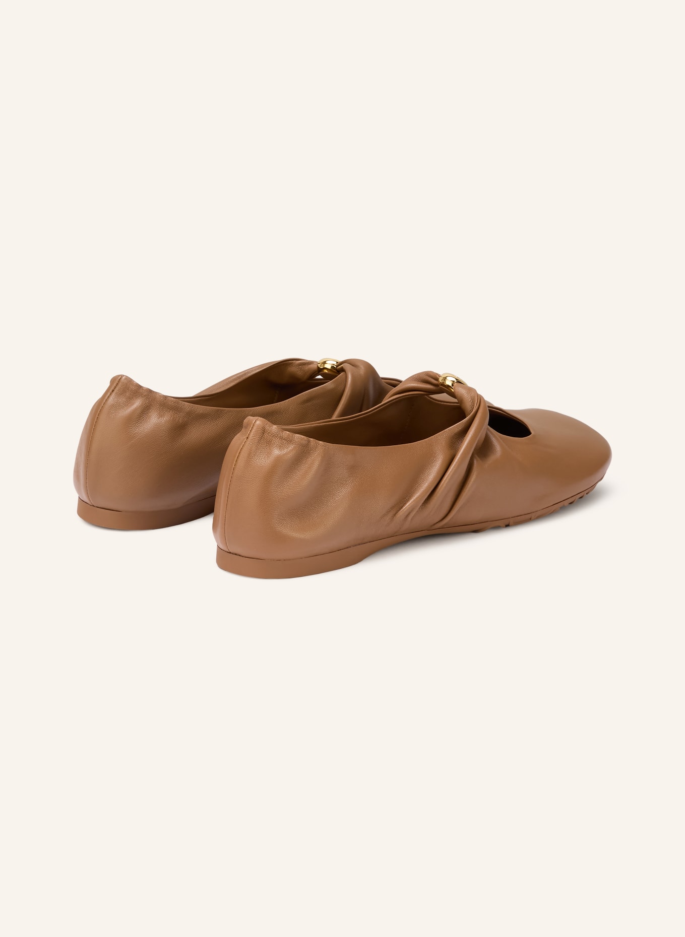 LOEWE Mary-Jane-Ballerinas PEBBLE SOFT: BRAUN