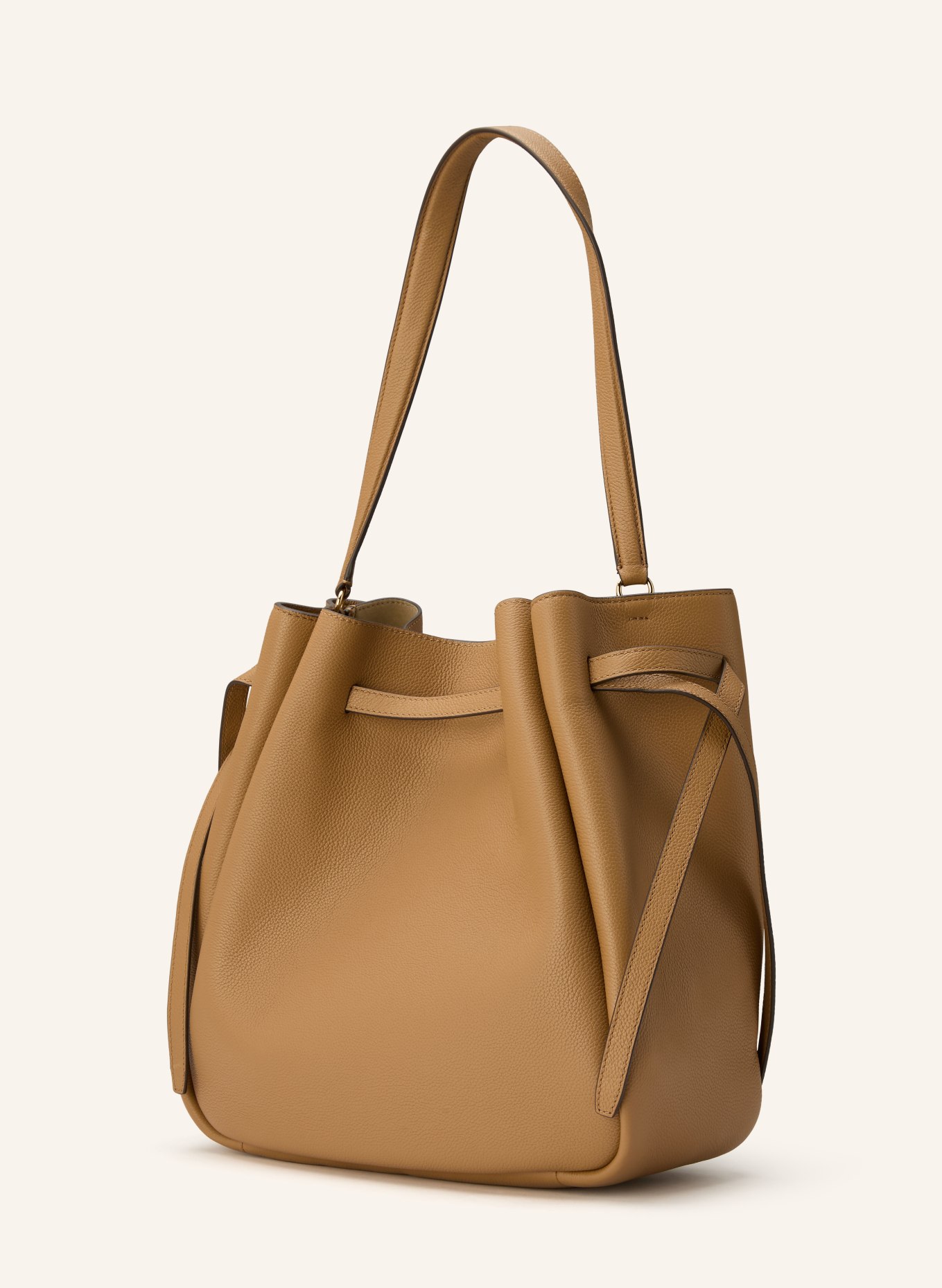 TORY BURCH ROMY LARGE handbag: LIGHT BROWN / GOLD