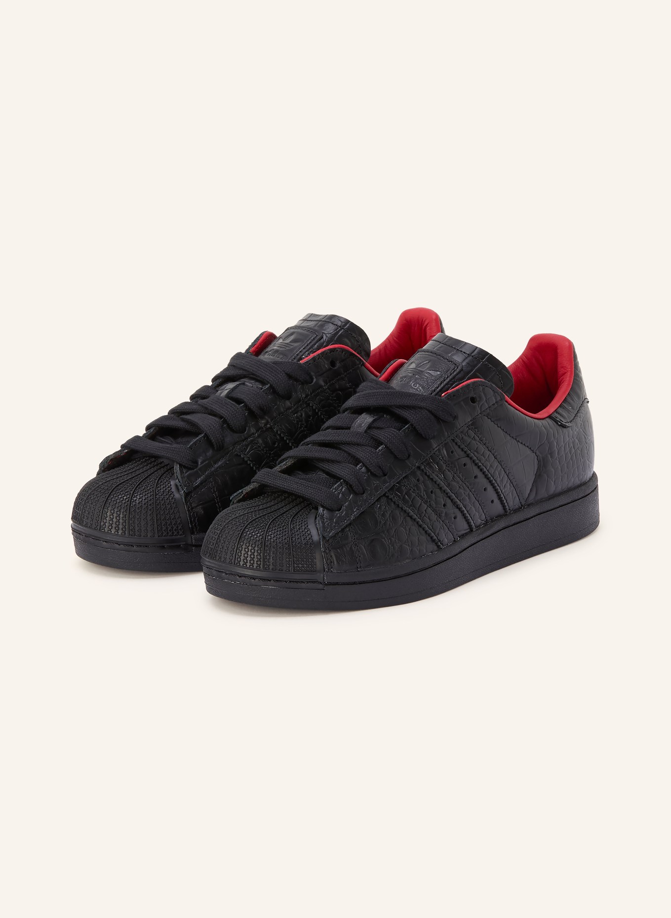 adidas Originals Sneaker SUPERSTAR II: ZWART / ROOD