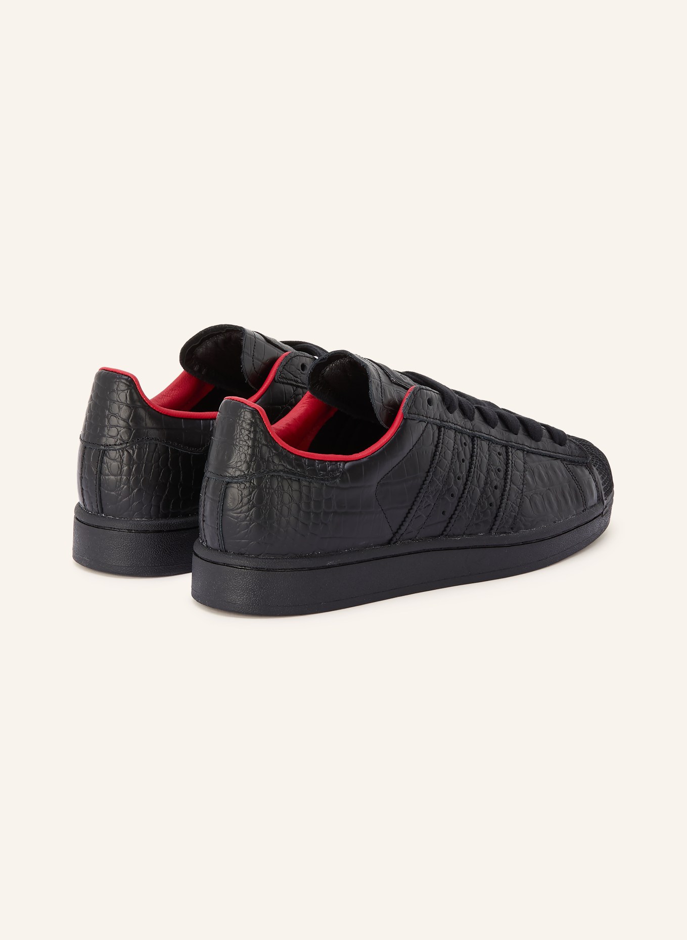 adidas Originals Sneaker SUPERSTAR II: ZWART / ROOD