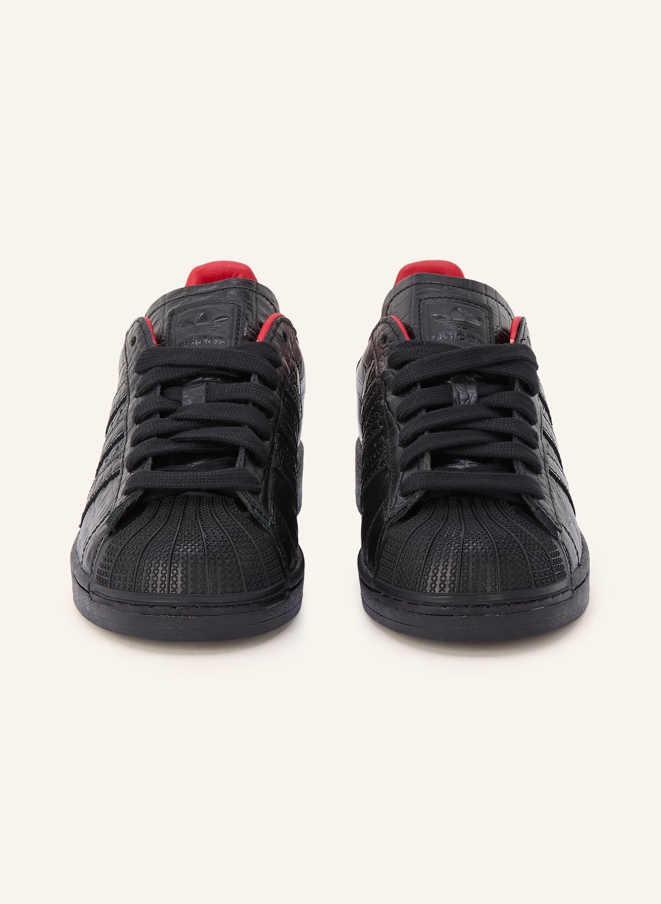 adidas Originals Sneaker SUPERSTAR II: ZWART / ROOD