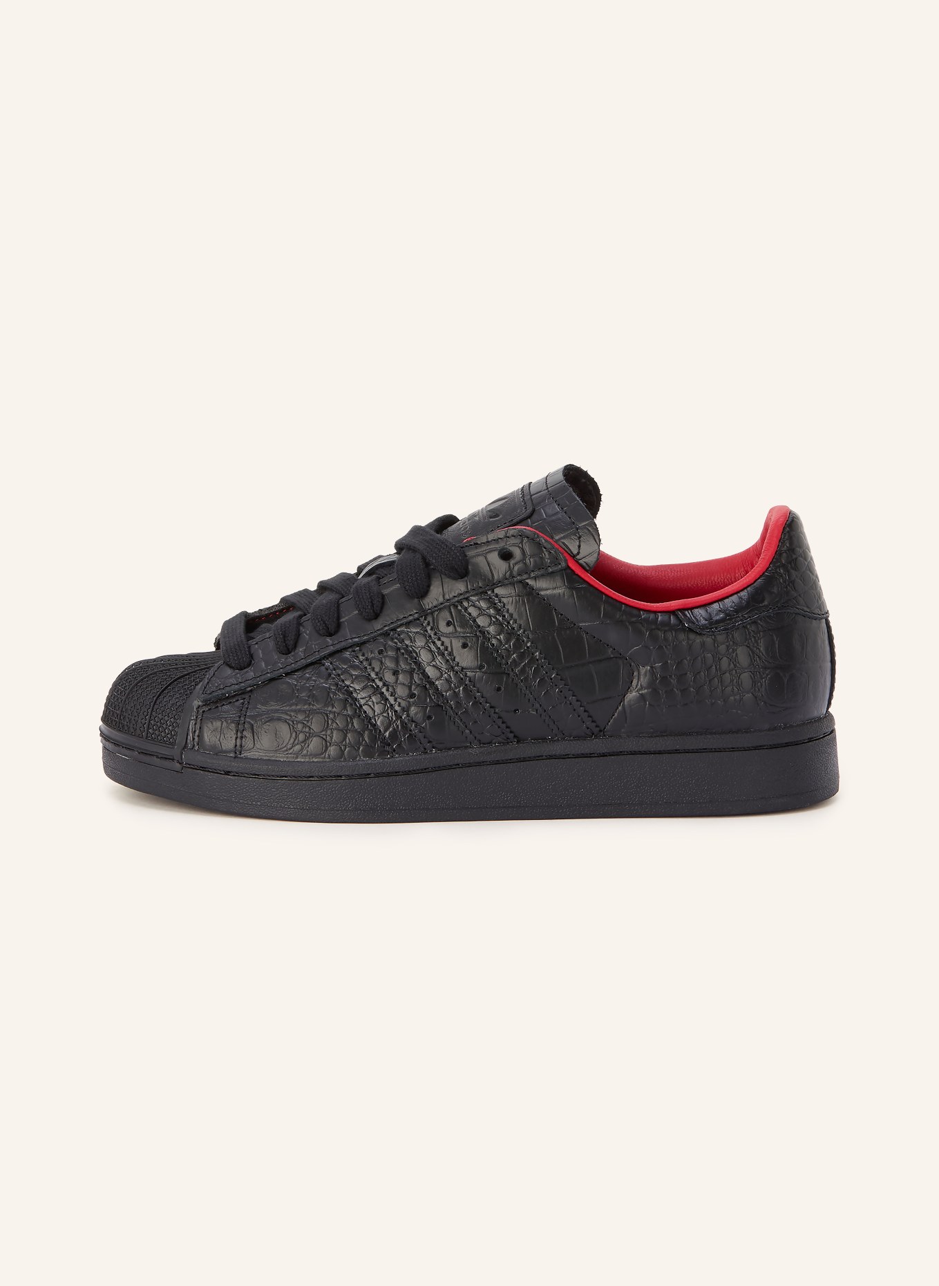 adidas Originals Sneaker SUPERSTAR II: ZWART / ROOD
