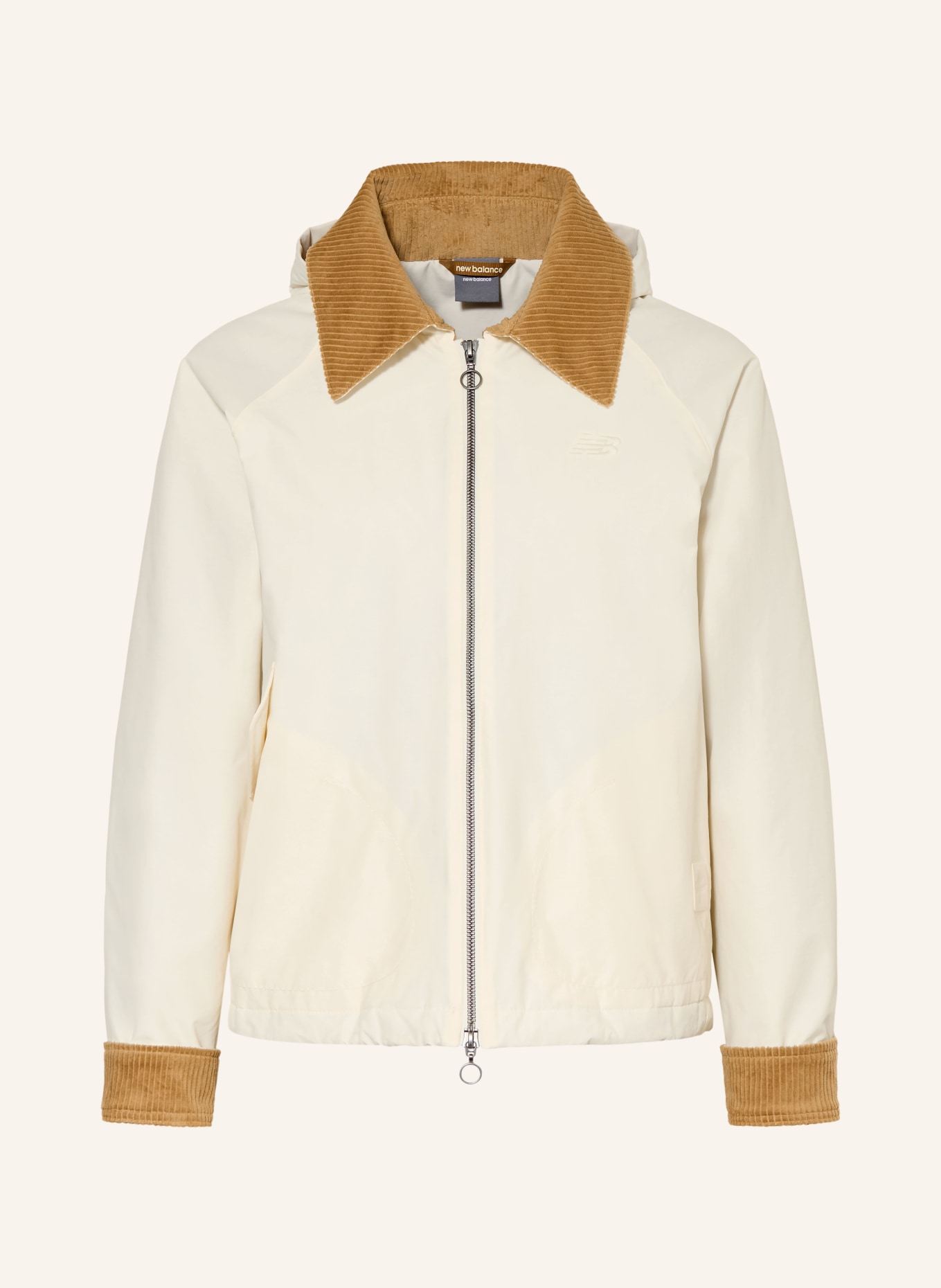 new balance Oversized bunda s odnímatelnou kapucí: KRÉMOVÁ / VELBLOUDÍ