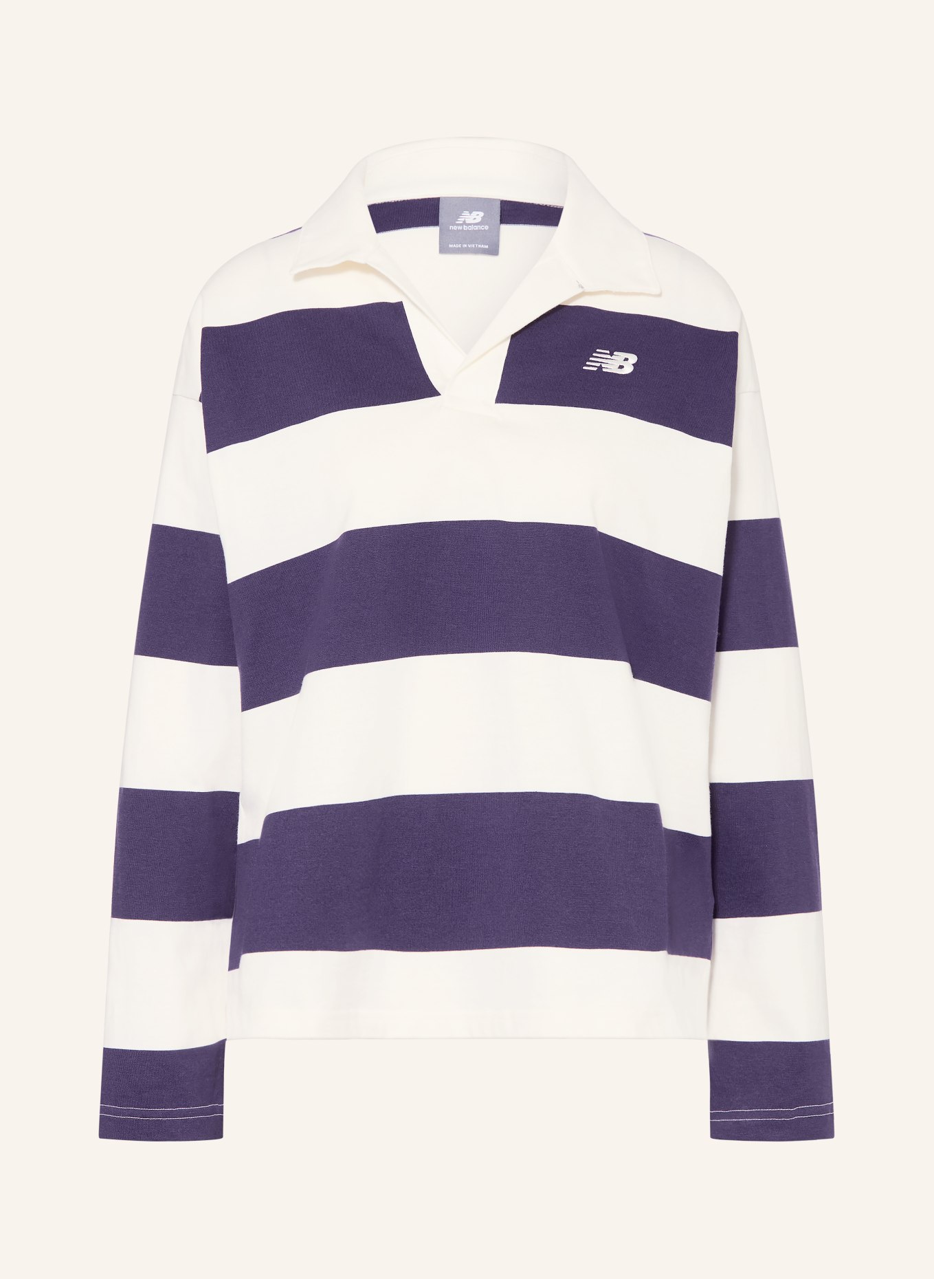 new balance rugby shirt: DARK BLUE / WHITE