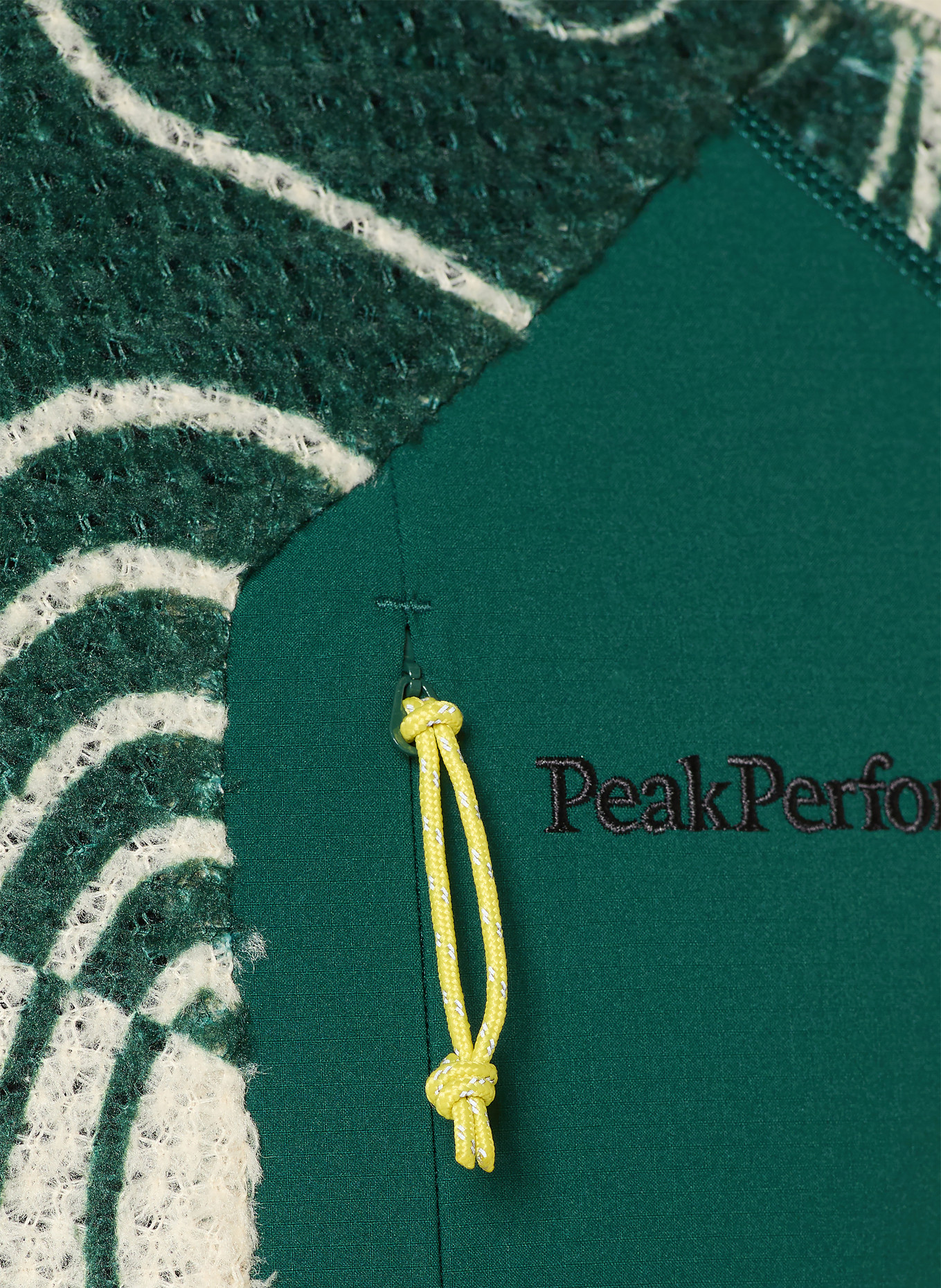 Peak Performance Fleecová mikina FREELIGHT POLARTEC® ALPHA™: KRÉMOVÁ / TMAVĚ ZELENÁ