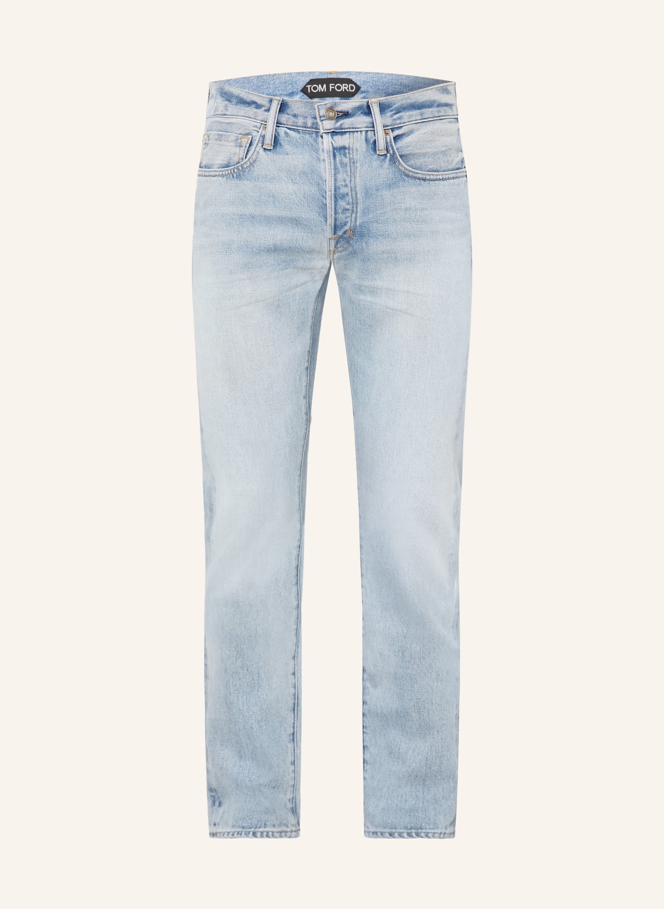 TOM FORD Jeans Straight Fit: UAN Pale Blue Denim
