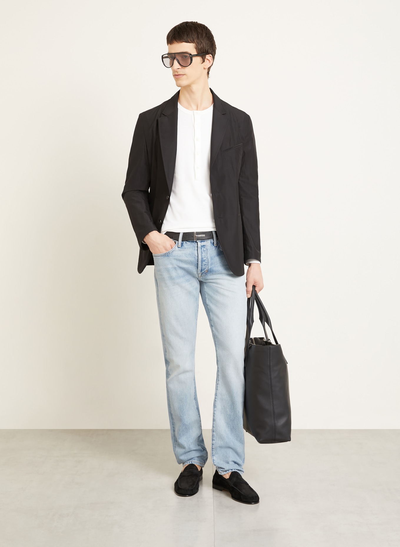 TOM FORD Jeans Straight Fit: UAN Pale Blue Denim