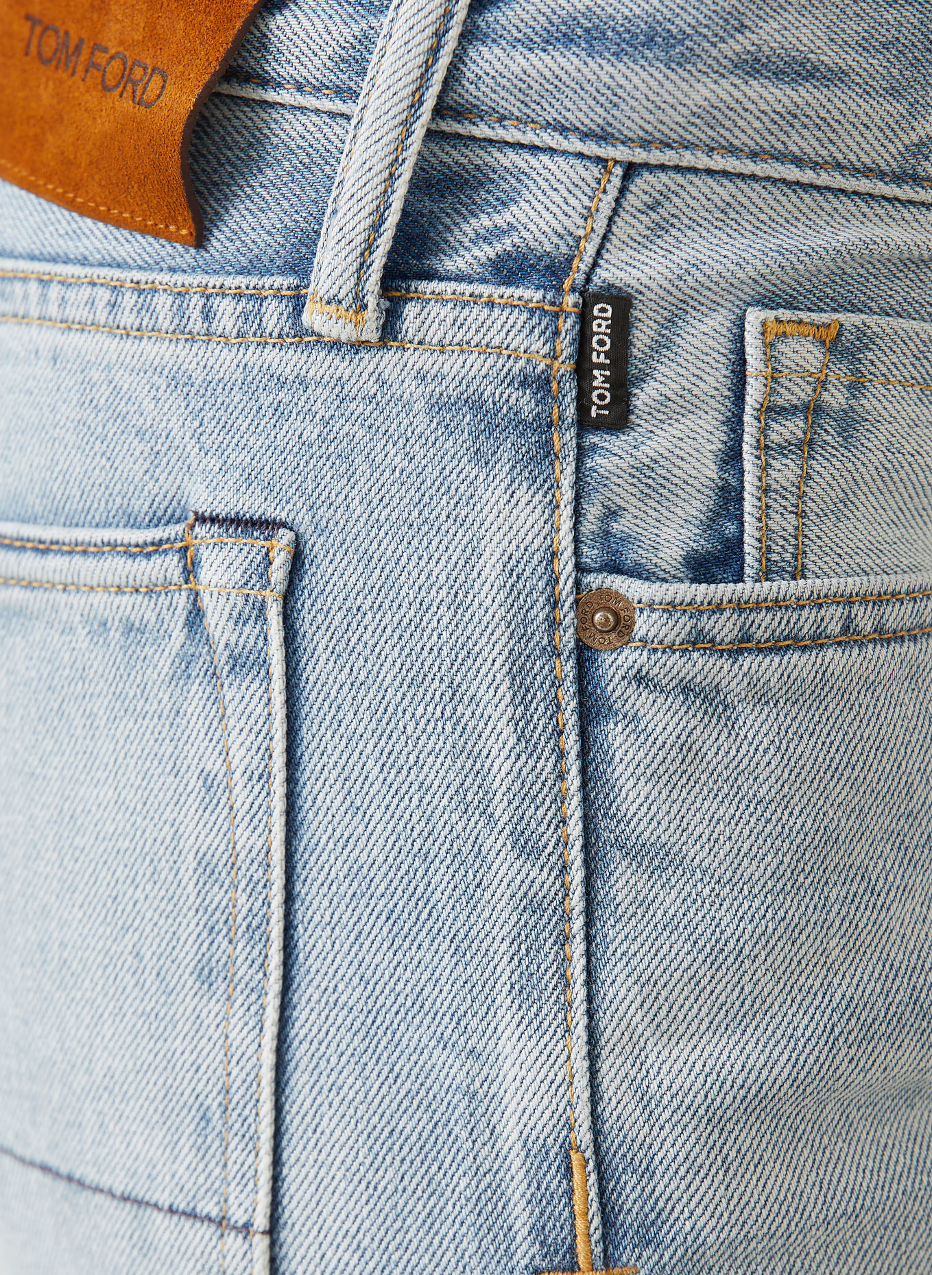 TOM FORD Jeans Straight Fit: UAN Pale Blue Denim