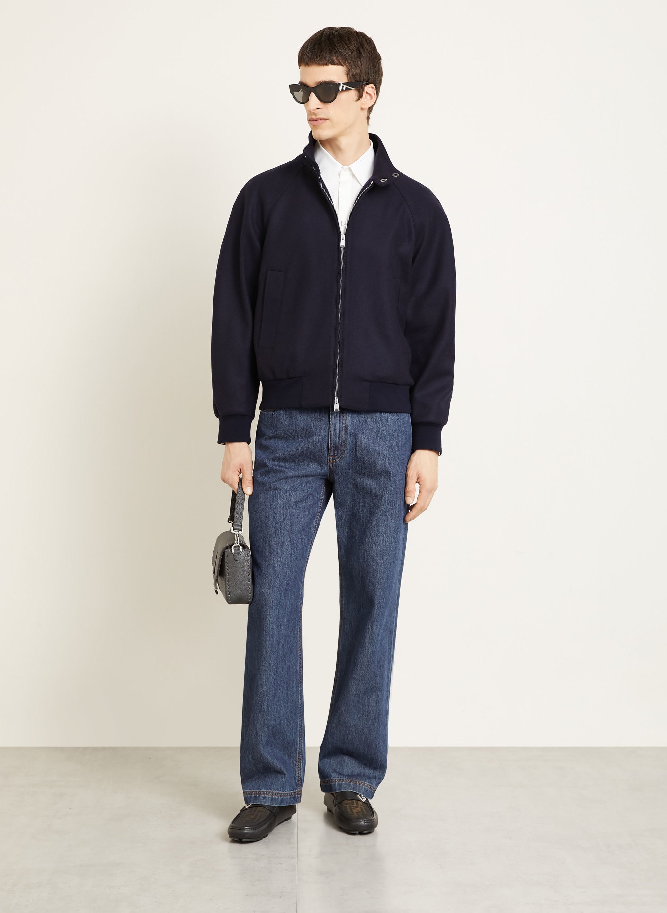 FENDI cashmere jacket: DARK BLUE