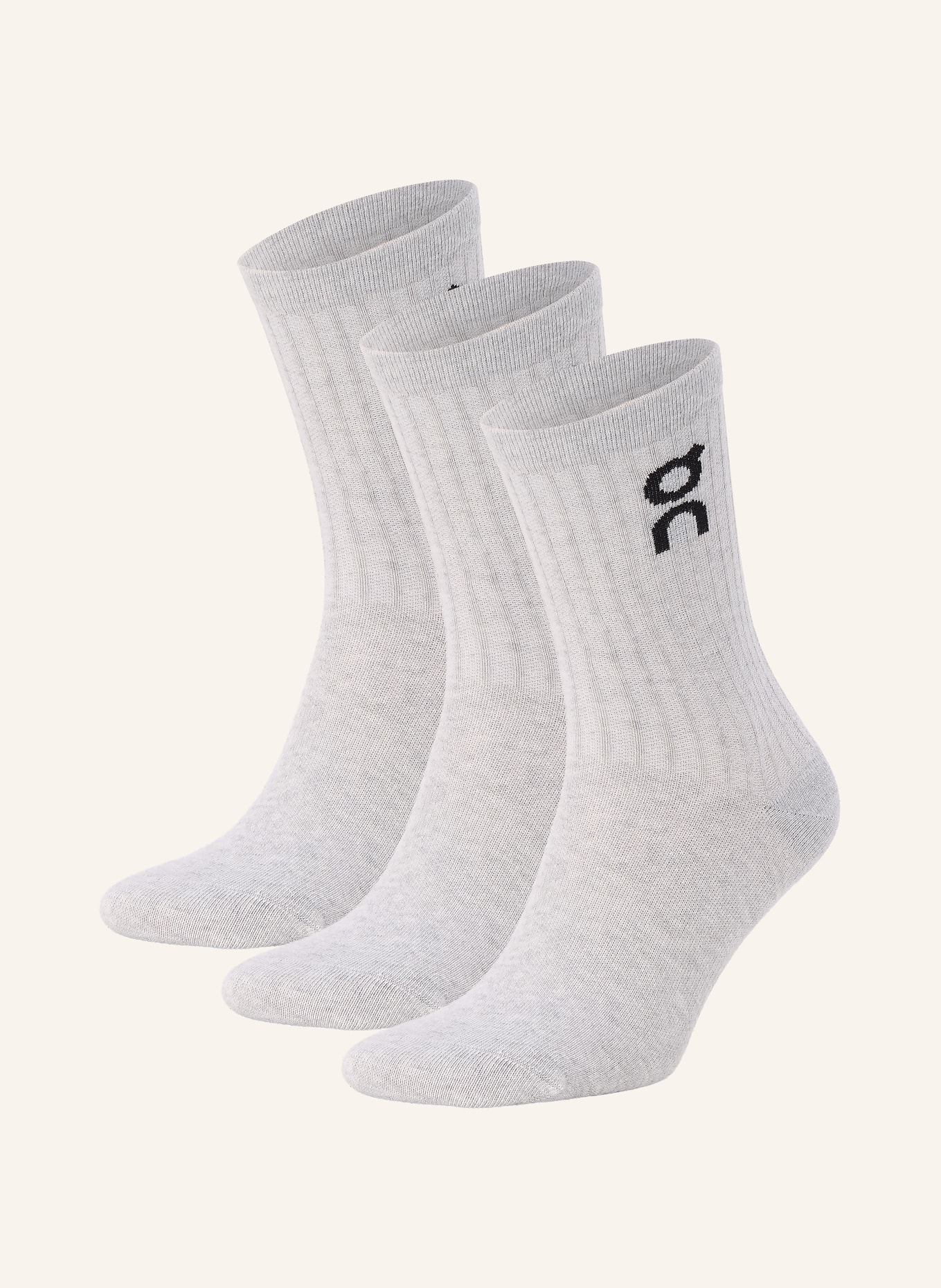 On 3-pack socks HIGH: LIGHT GRAY / BLACK