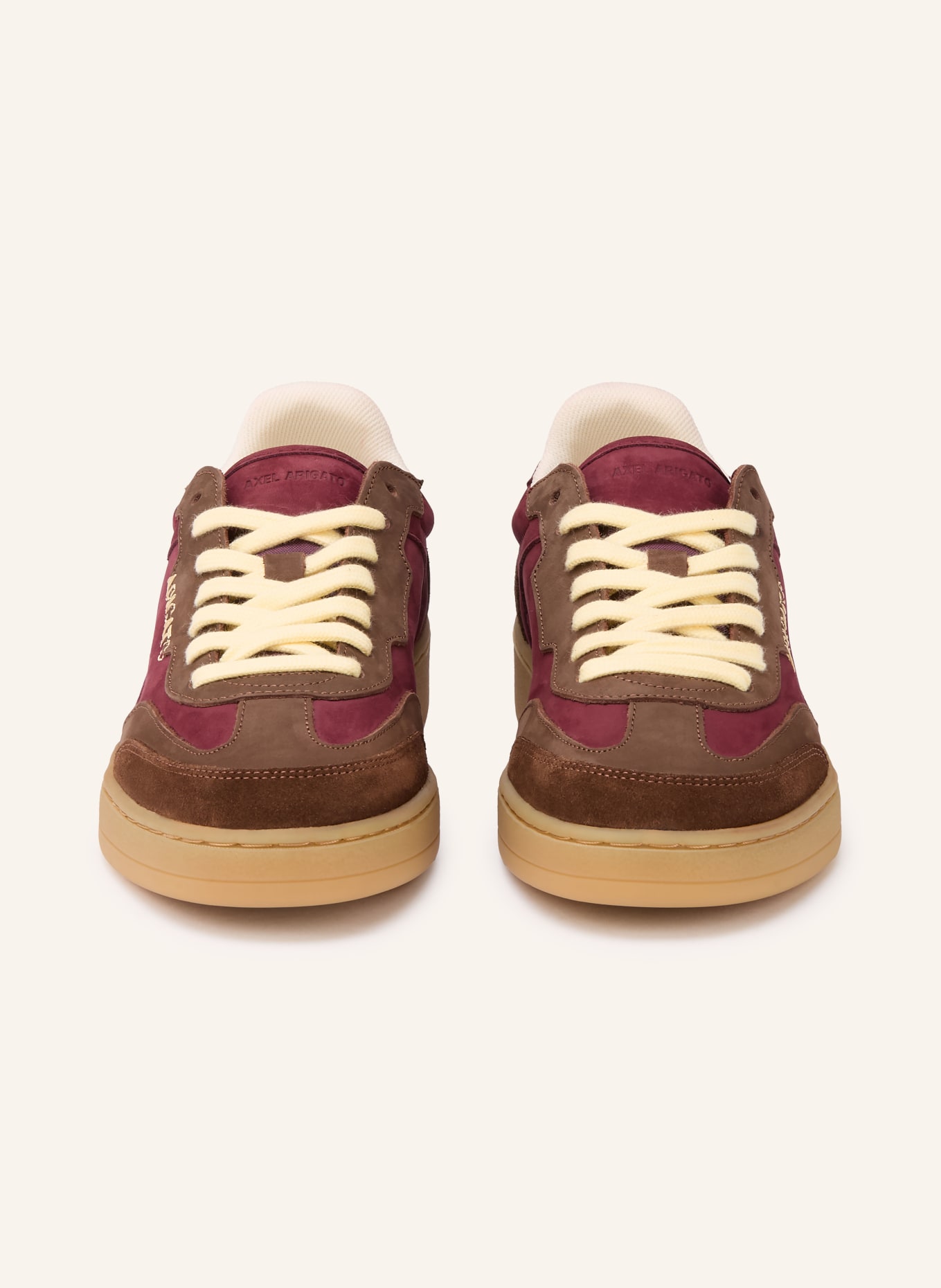 AXEL ARIGATO Sneaker DICE T-TOE: DUNKELROT / DUNKELBRAUN