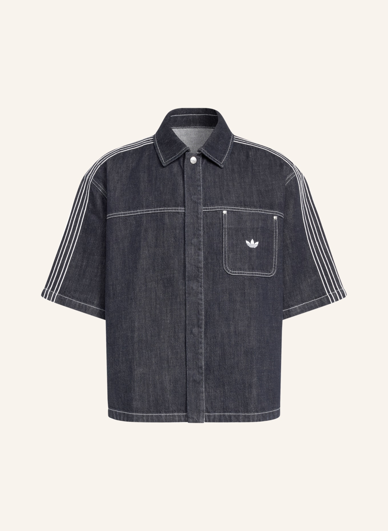 adidas Originals Jeanshemd ORIGINALS DENIM SHORT SLEEVE WORK Loose Fit: DUNKELBLAU