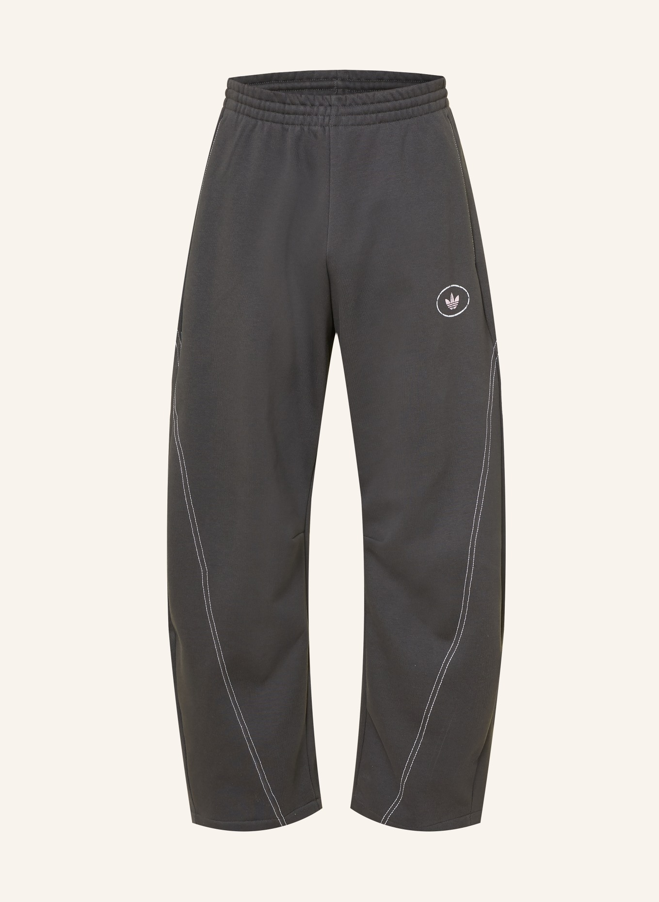 adidas Originals Sweatpants GRAPHIC: DARK GRAY / WHITE