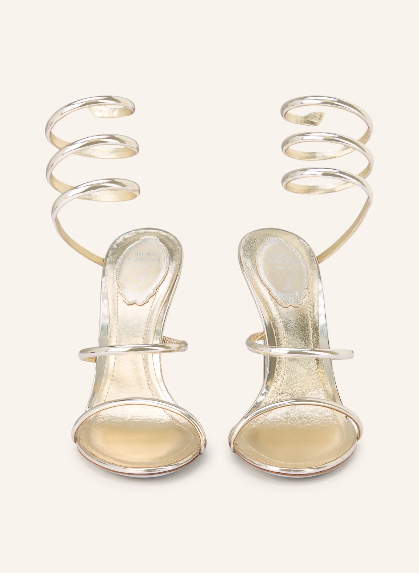 RENE CAOVILLA Sandaletten CLEO: GOLD / SILBER