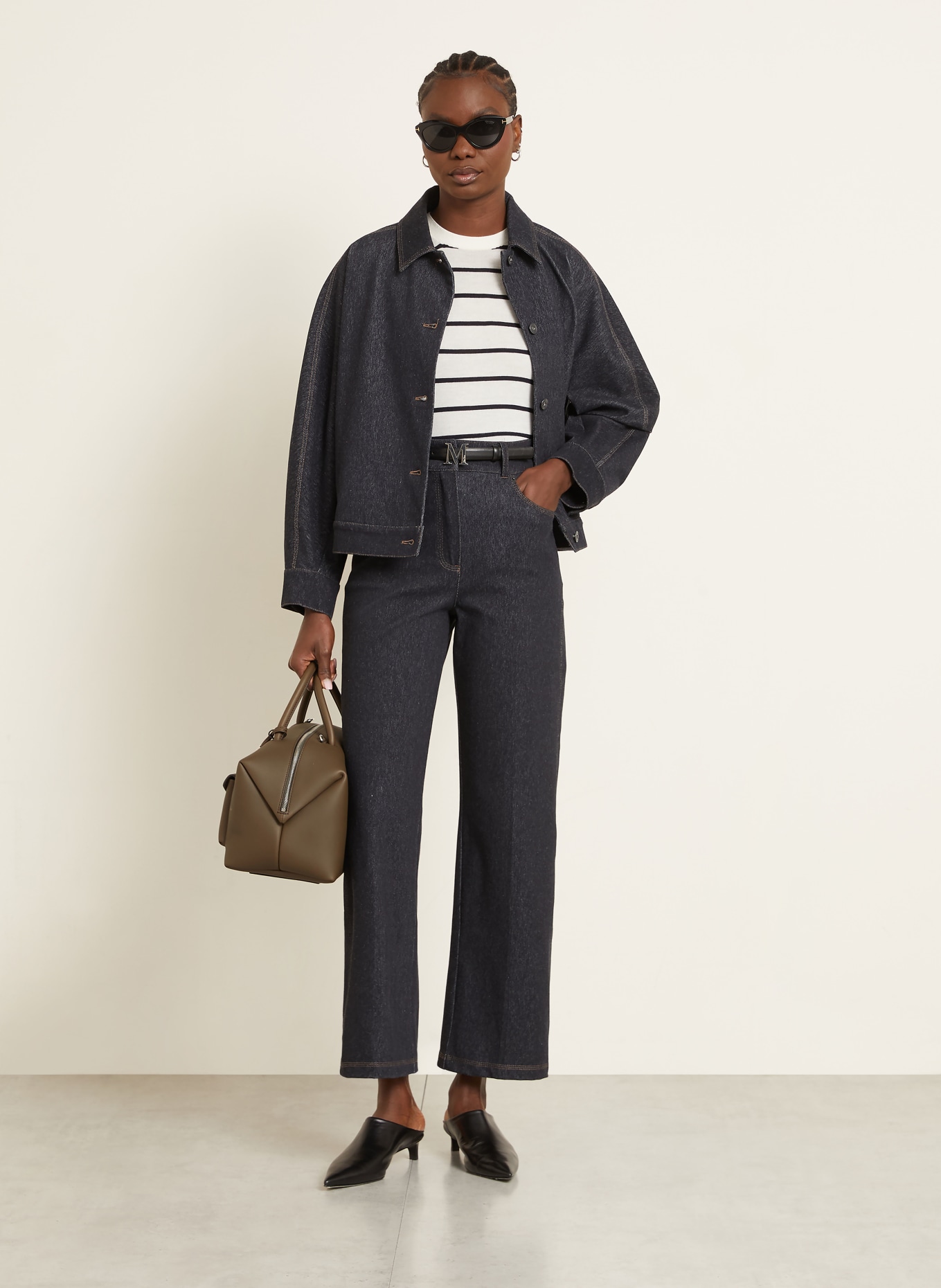 Max Mara Wide Leg Jeans RIBES: 002 ultramarine