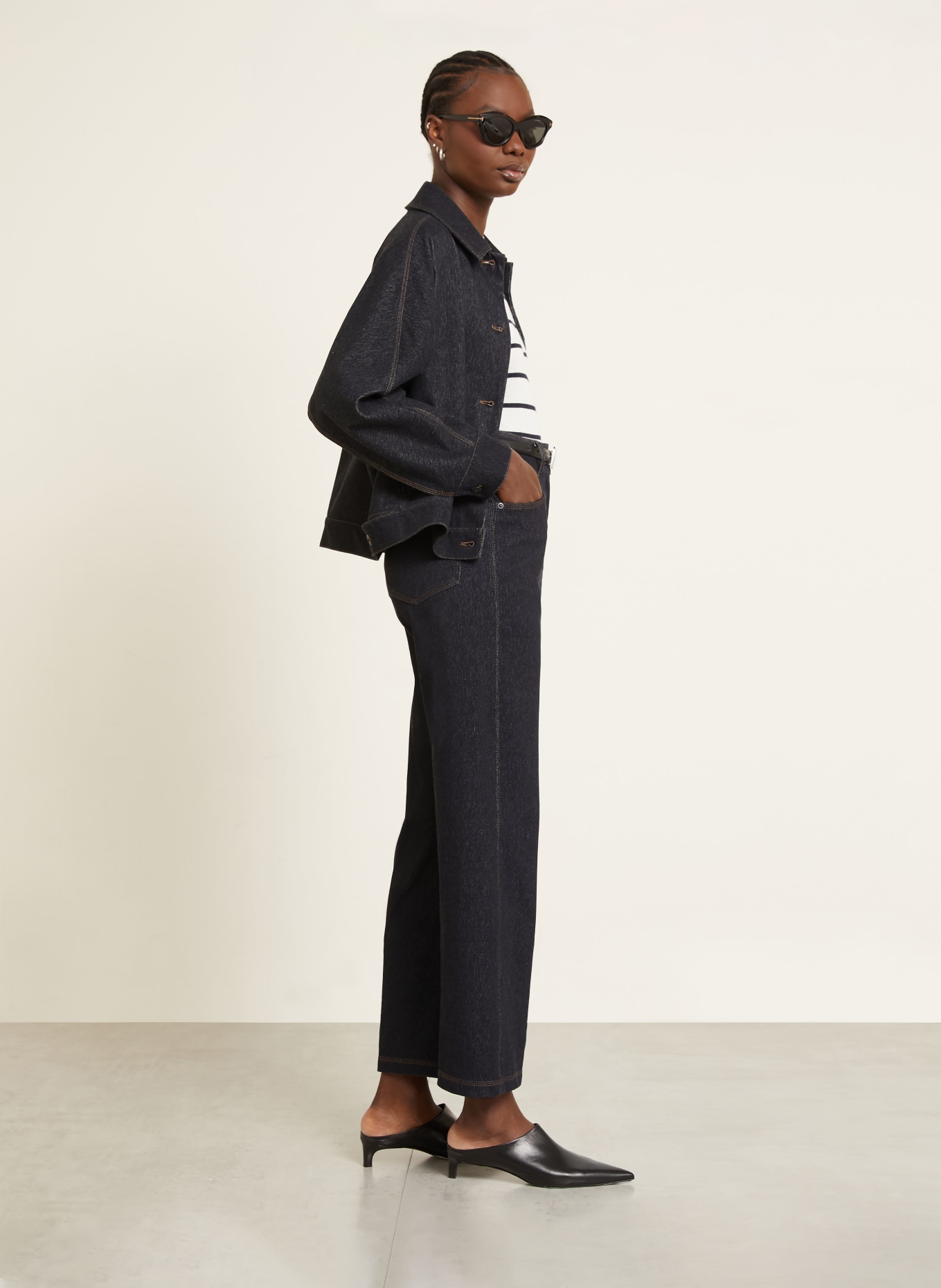 Max Mara Wide Leg Jeans RIBES: 002 ultramarine