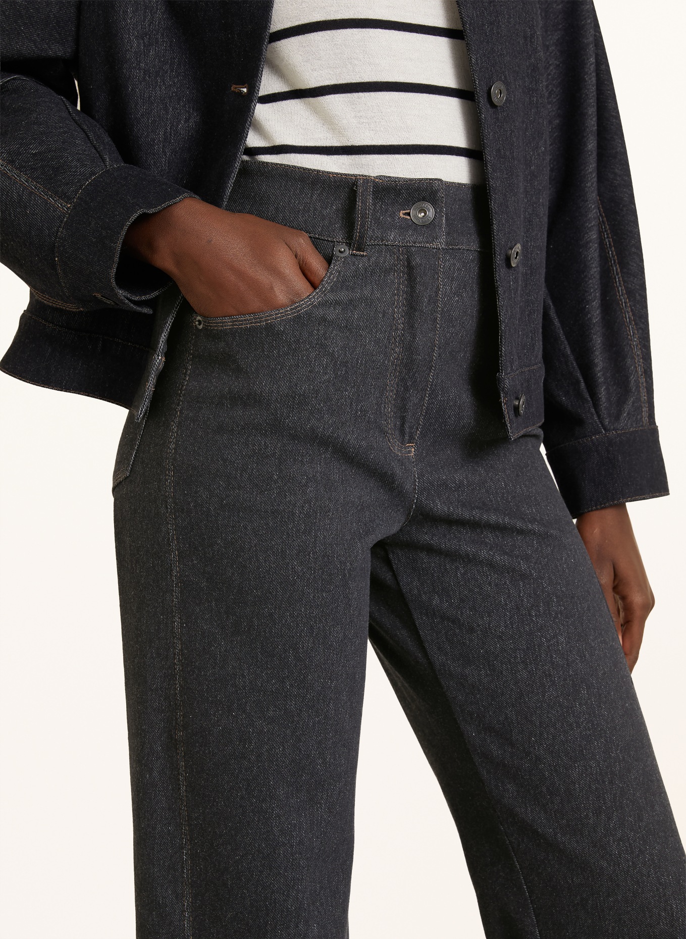 Max Mara Wide Leg Jeans RIBES: 002 ultramarine