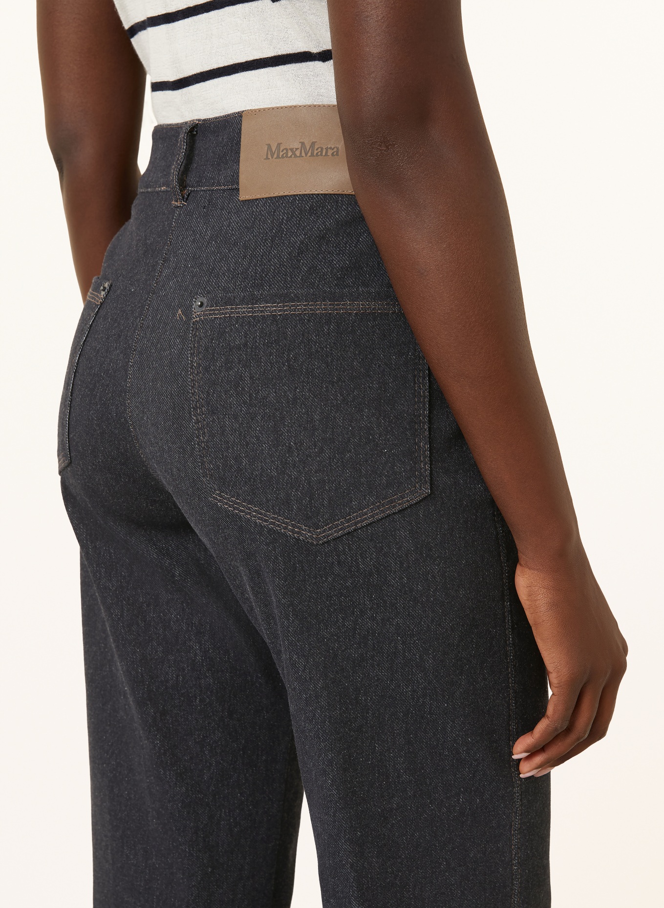 Max Mara Wide Leg Jeans RIBES: 002 ultramarine