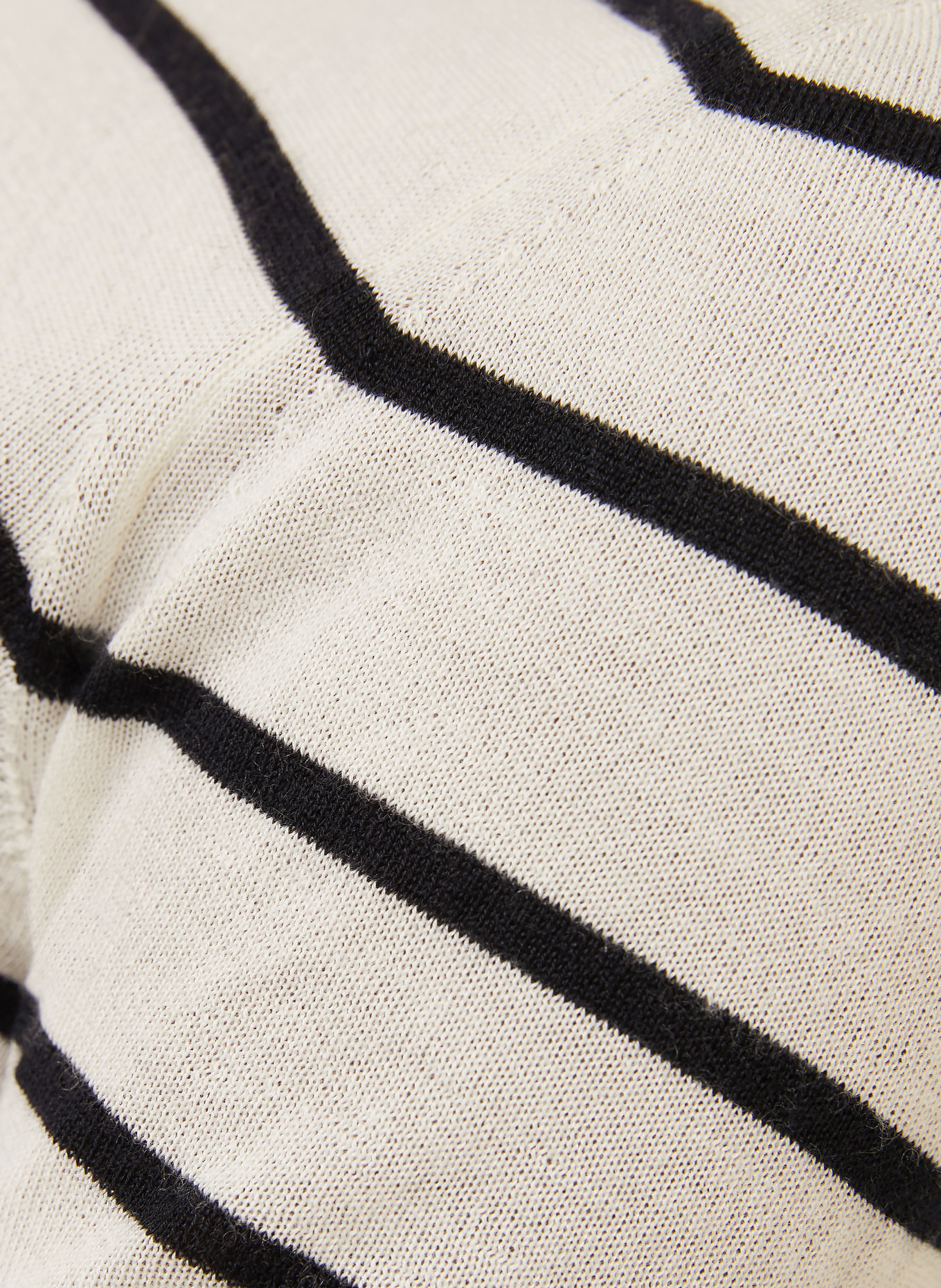 Max Mara Strickshirt FAVETTA aus Cashmere mit Seide: ECRU / SCHWARZ