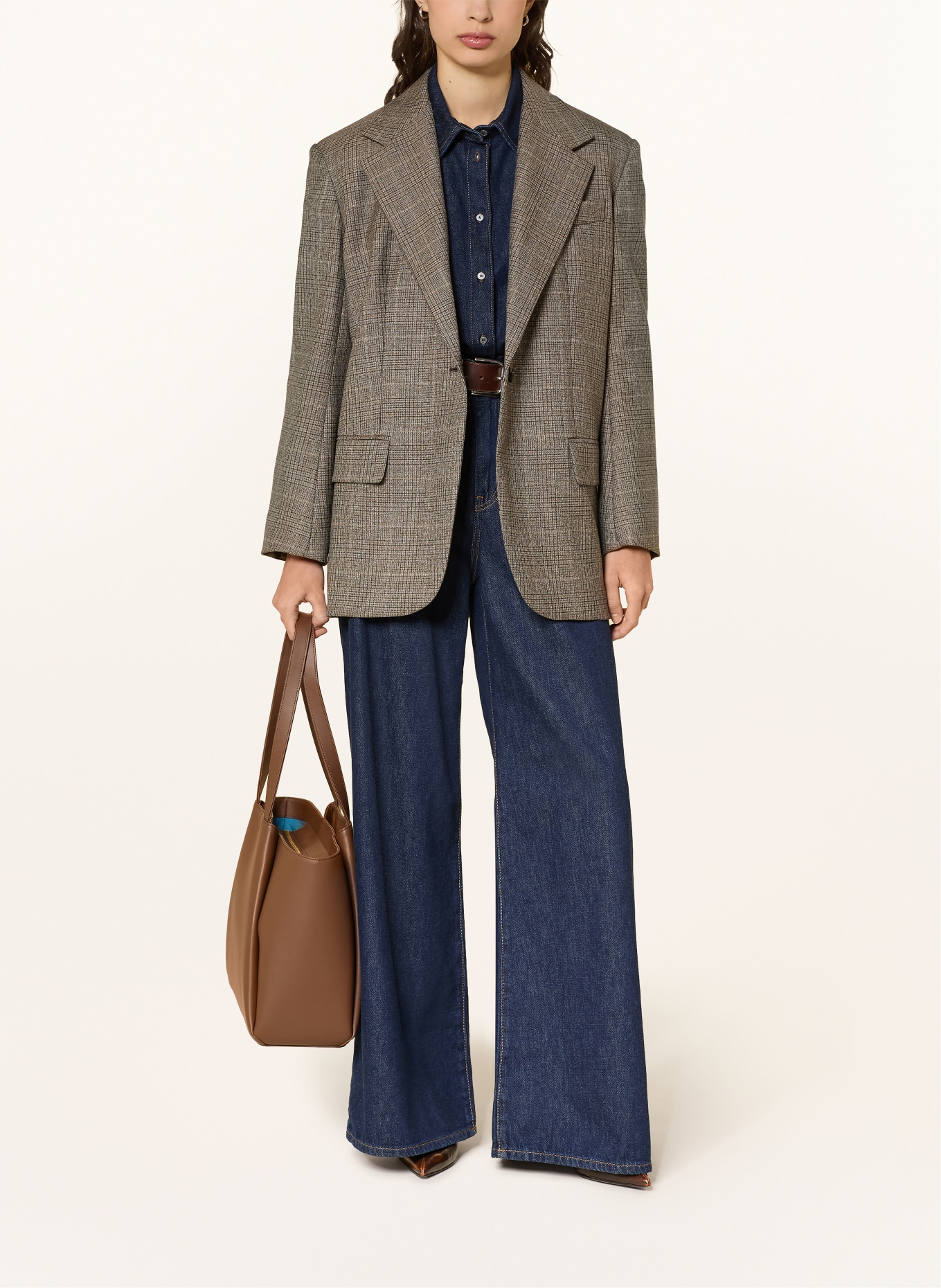 WEEKEND Max Mara Oversized sako MAGMA: TMAVĚ HNĚDÁ / HNĚDÁ